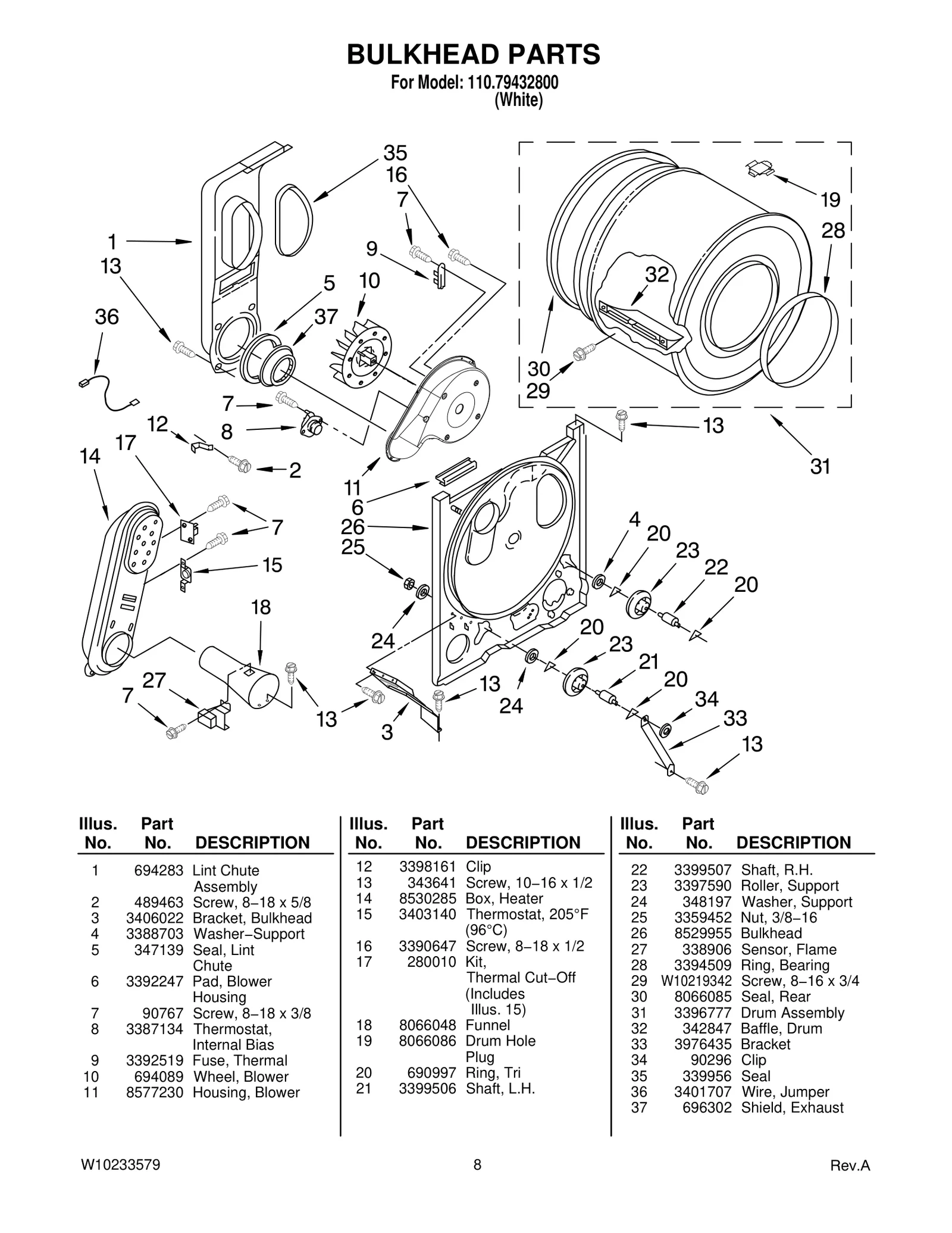 BULKHEAD PARTS