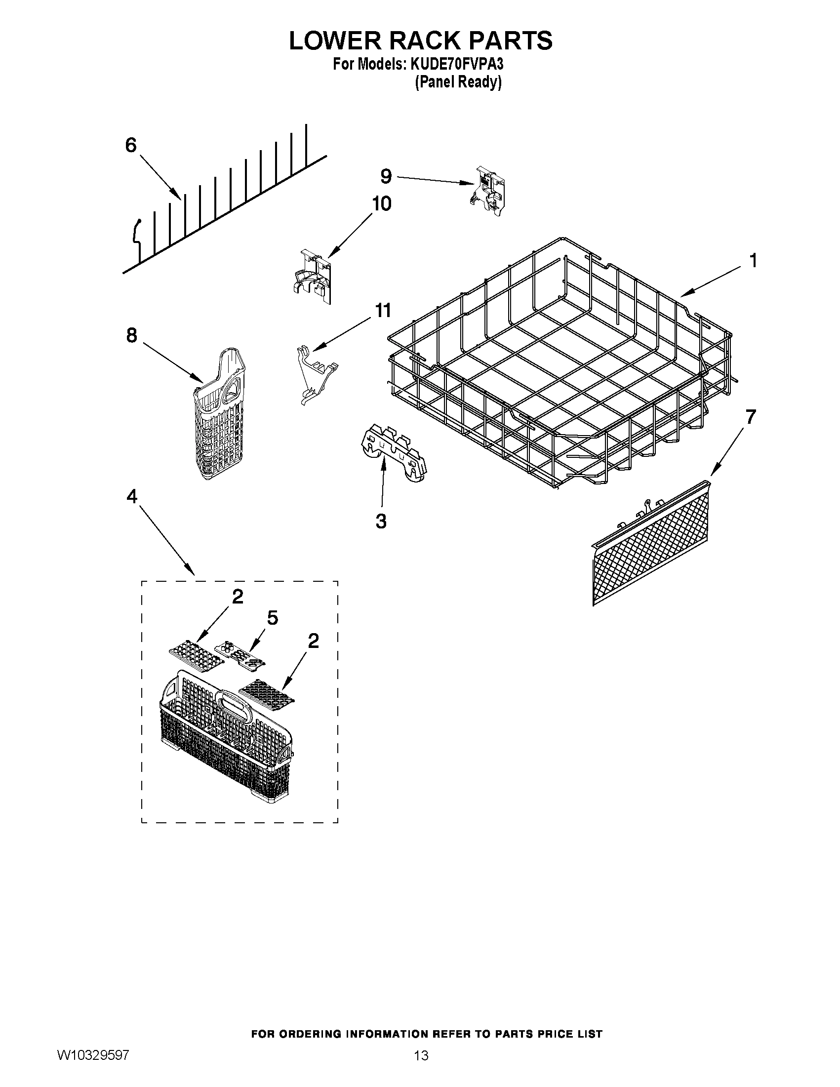 10 - LOWER RACK PARTS