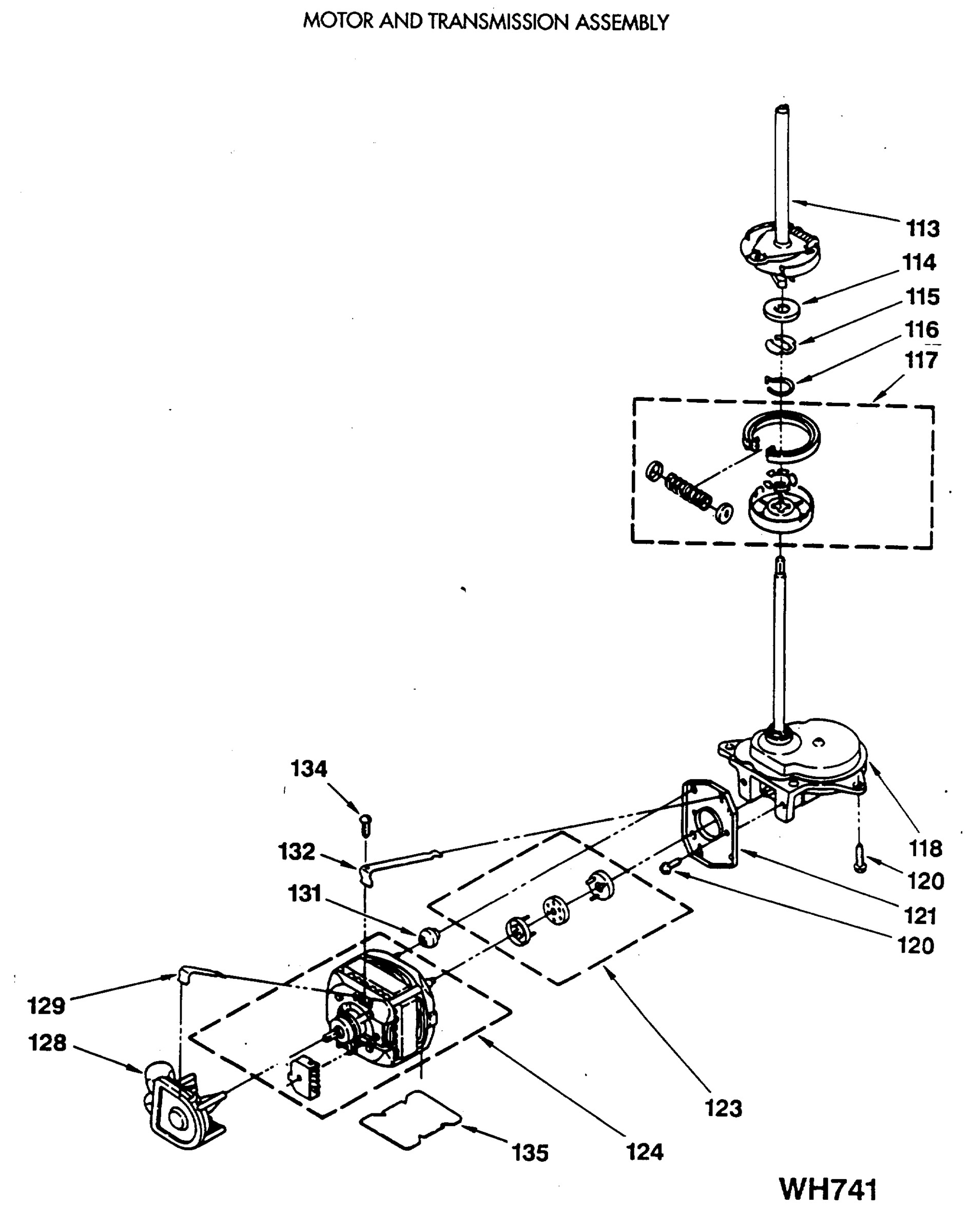 MOTOR AND TRANSMISSION ASSEMBLY