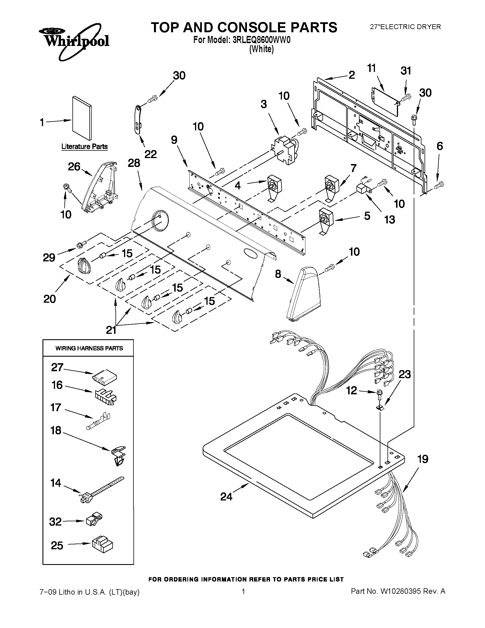 01 - TOP AND CONSOLE PARTS