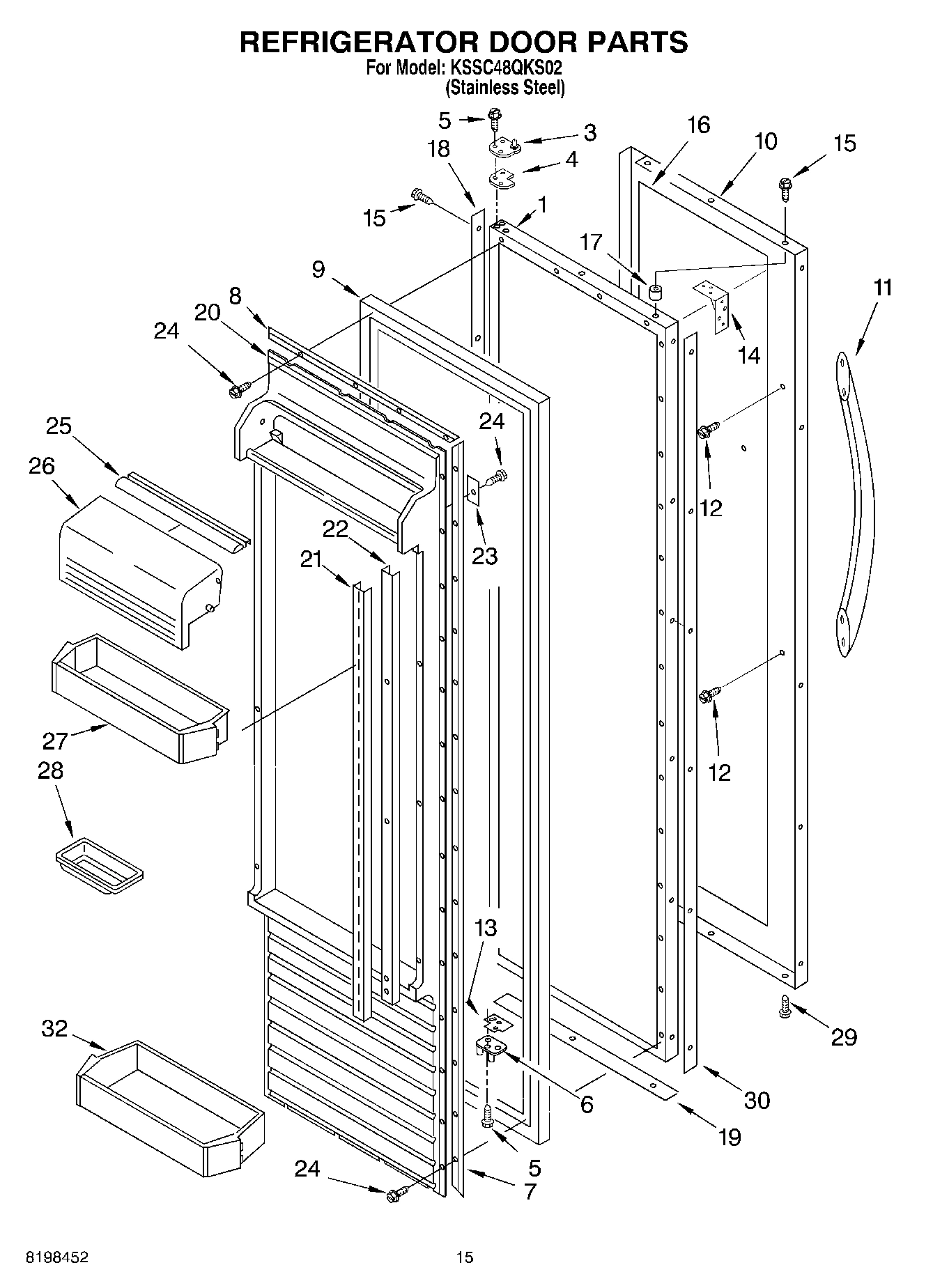 10 - REFRIGERATOR DOOR PARTS