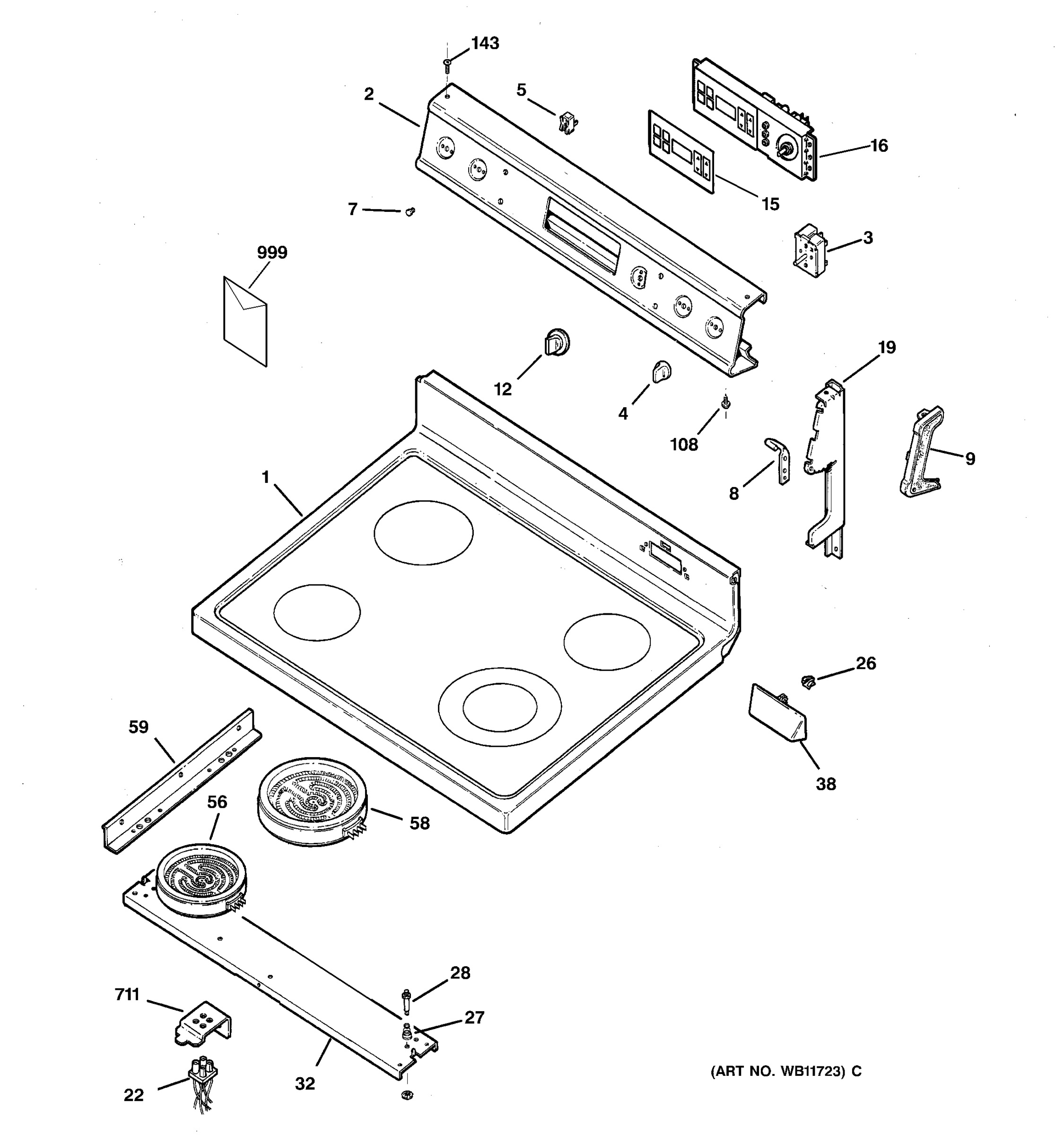 CONTROL PANEL & COOKTOP