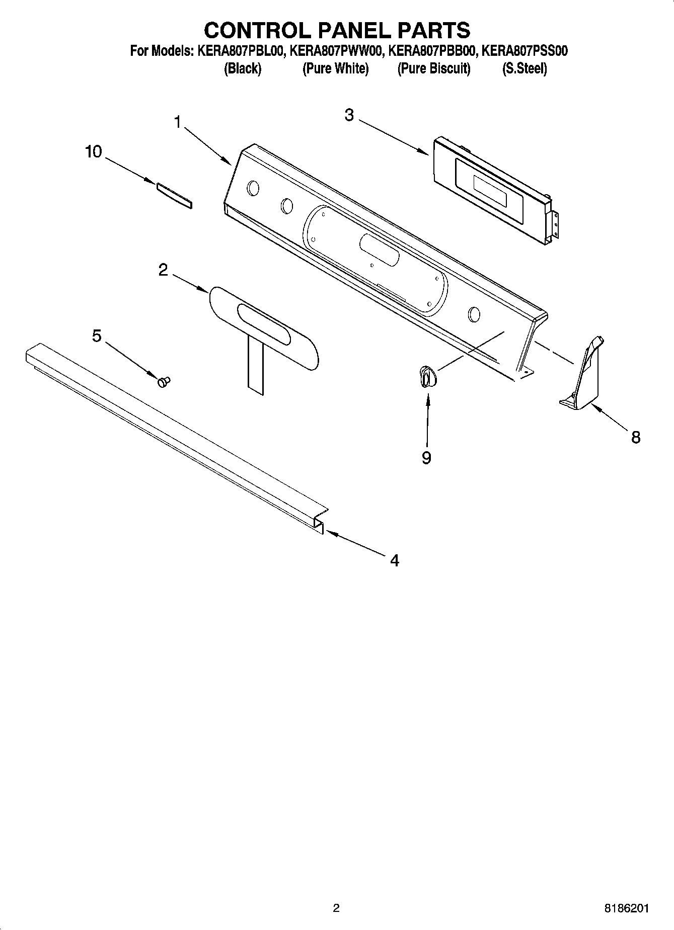 02 - CONTROL PANEL PARTS