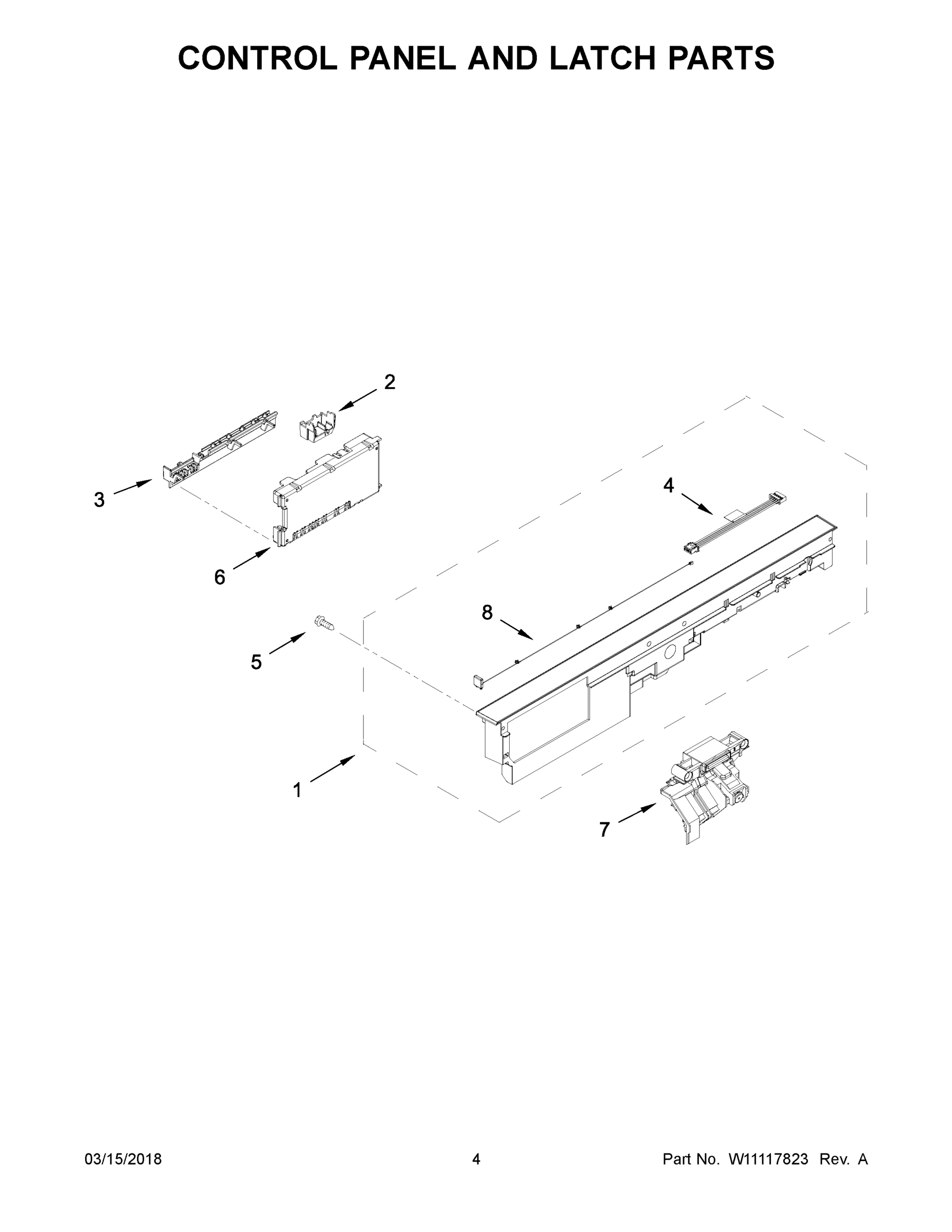 03 - CONTROL PANEL AND LATCH PARTS