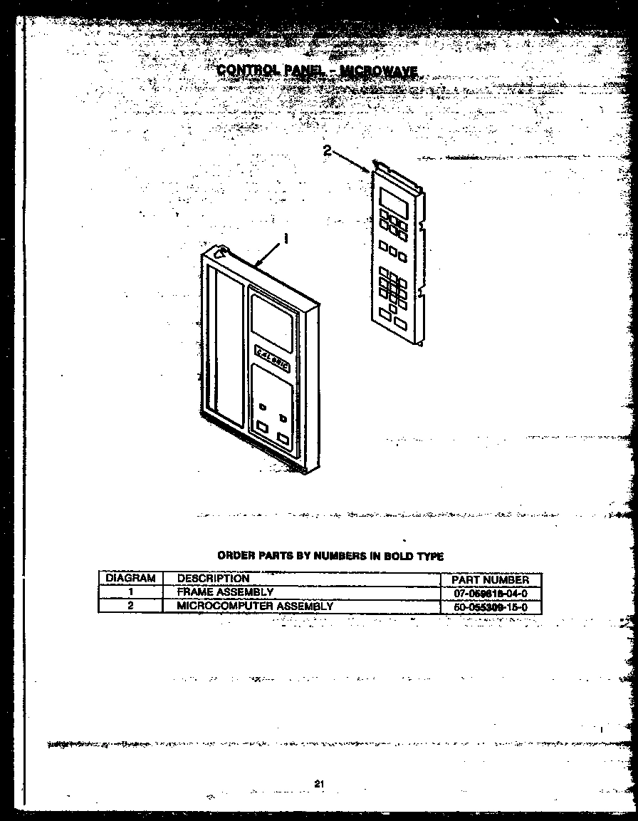 02 - CONTROL PANEL - MICROWAVE