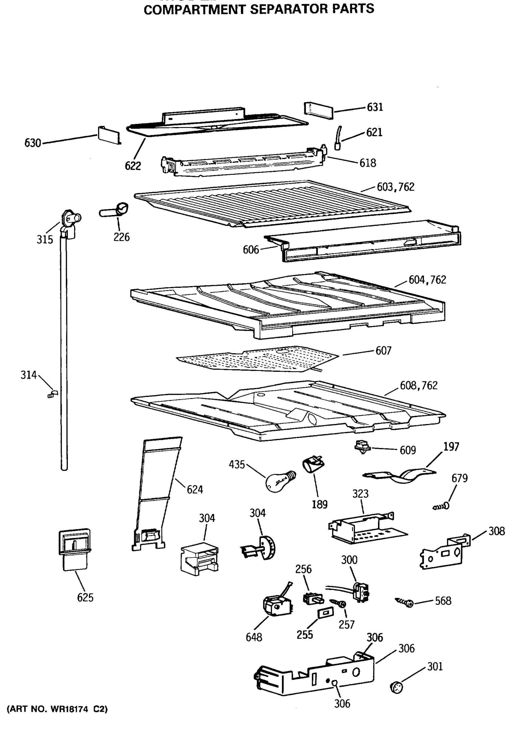 COMPARTMENT SEPARATOR PARTS