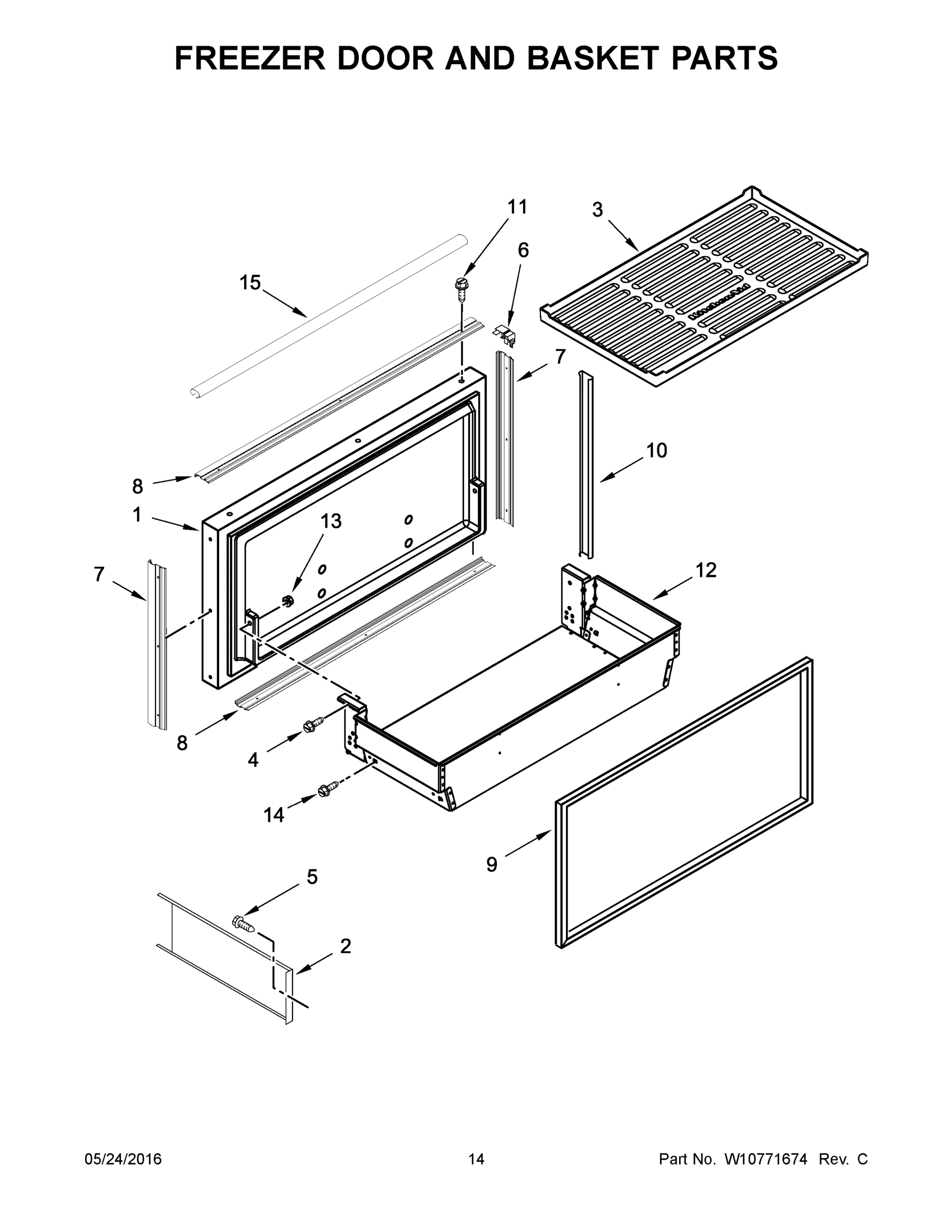 08 - FREEZER DOOR AND BASKET PARTS