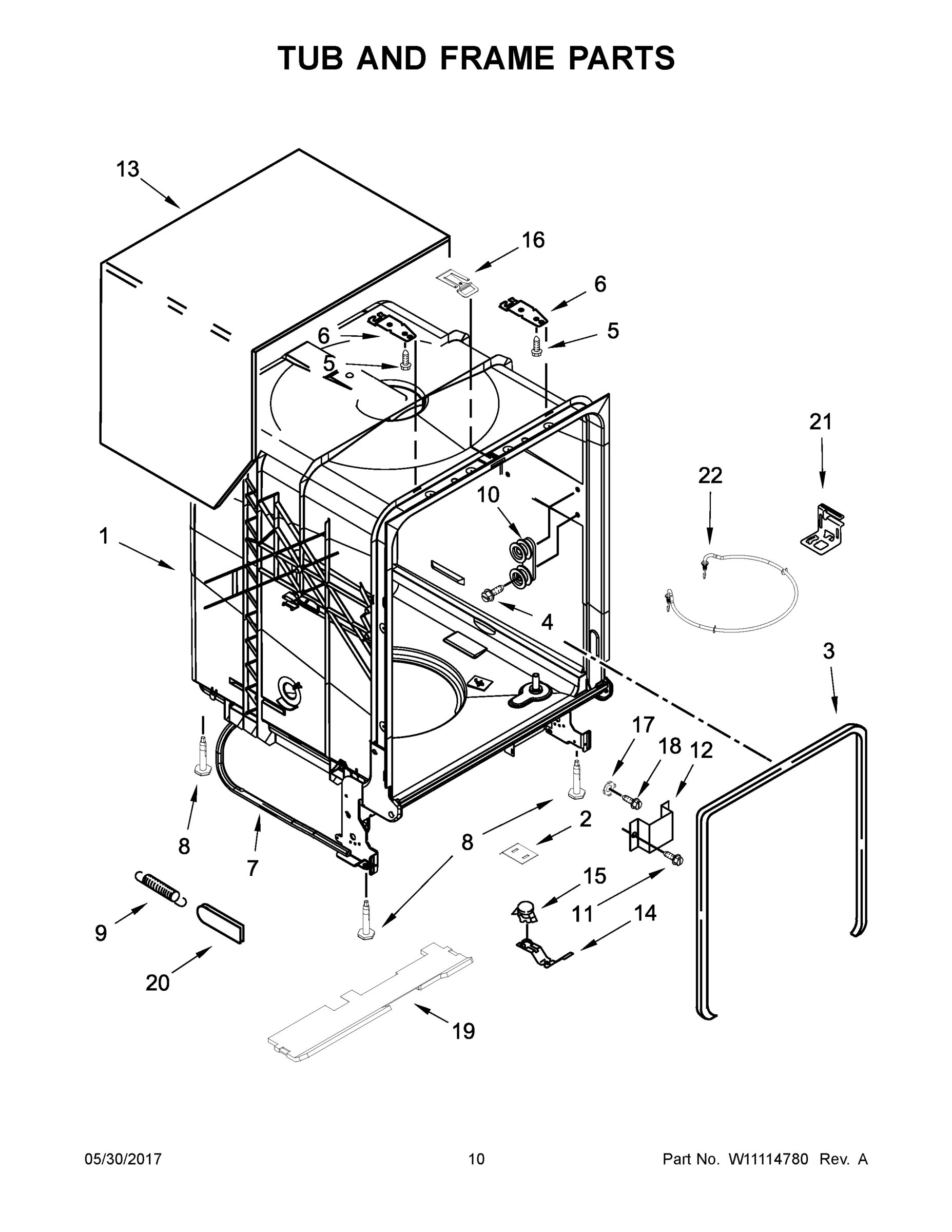 06 - TUB AND FRAME PARTS