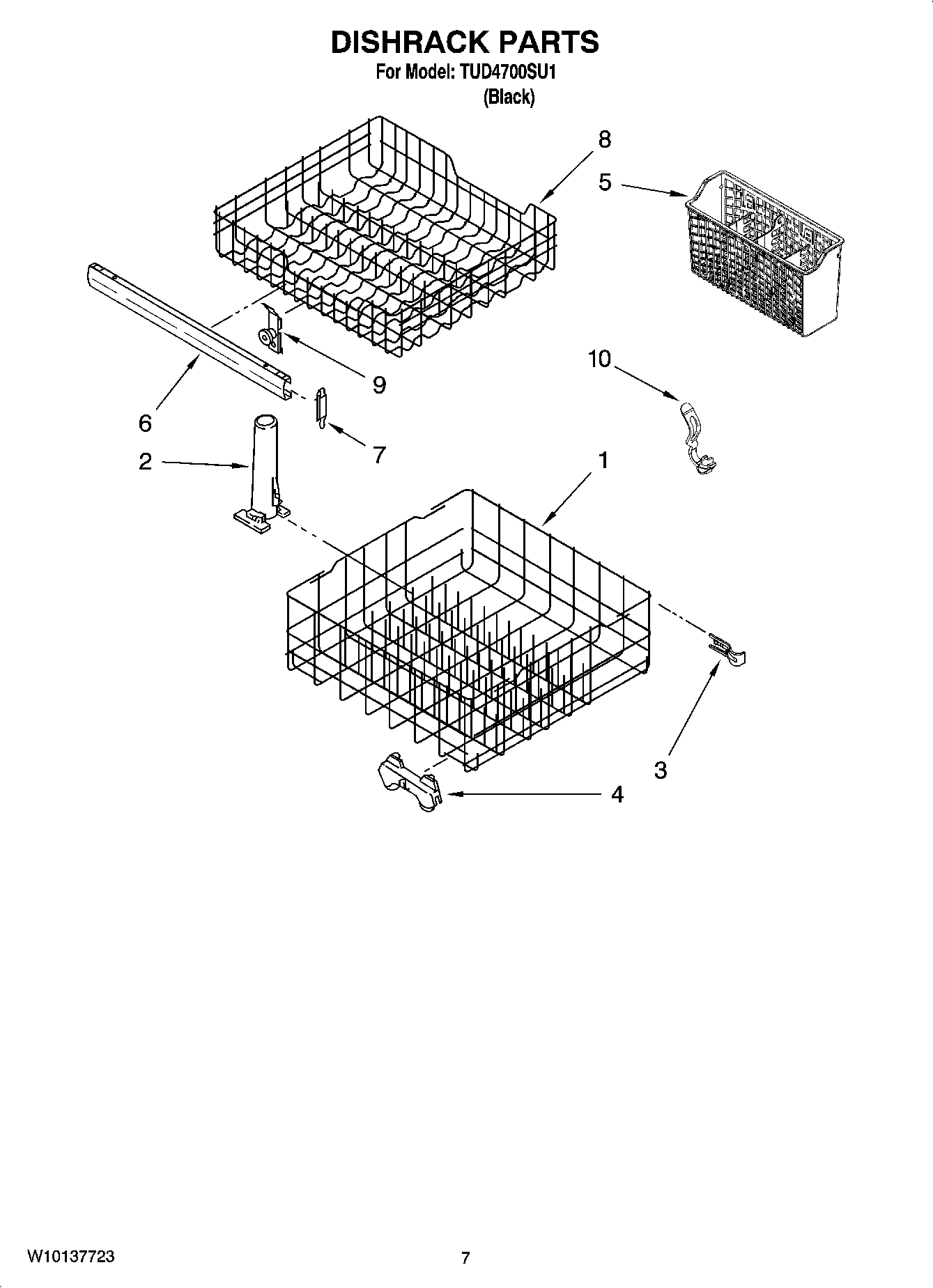 06 - DISHRACK PARTS, OPTIONAL PARTS (NOT INCLUDED)