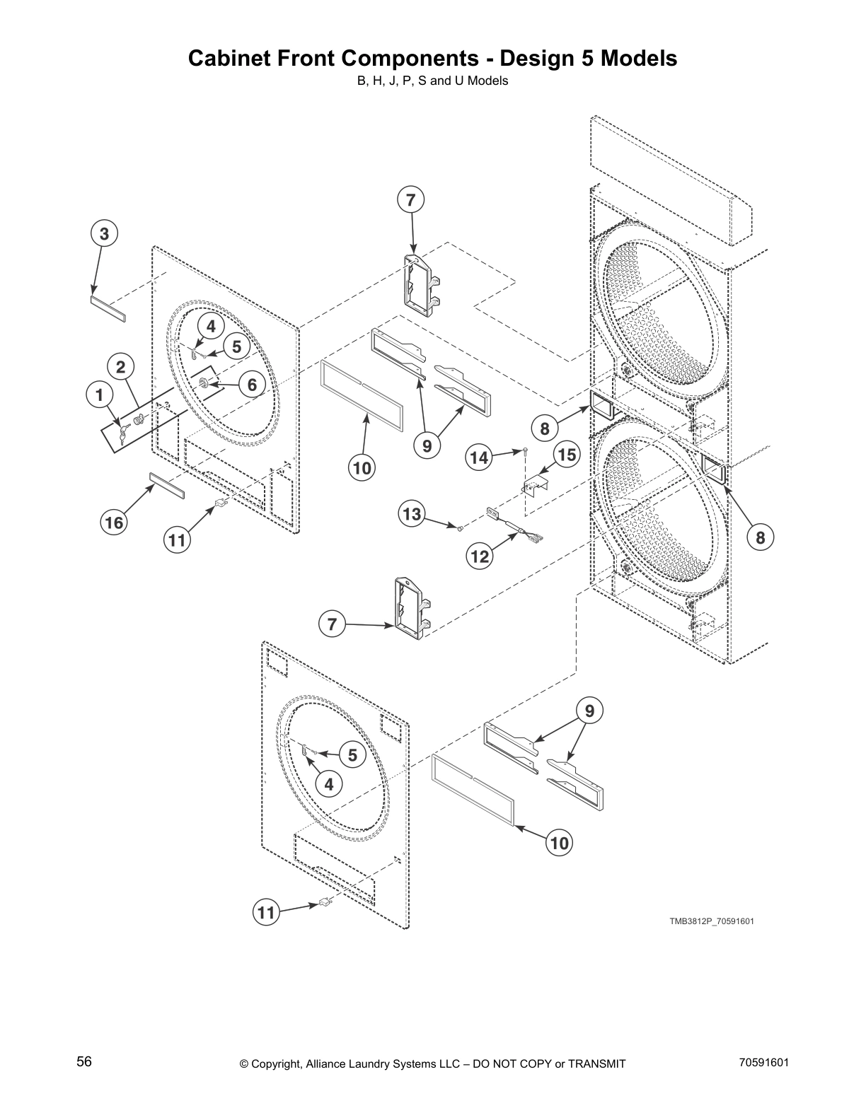 Cabinet Front Components - Design 5 Models