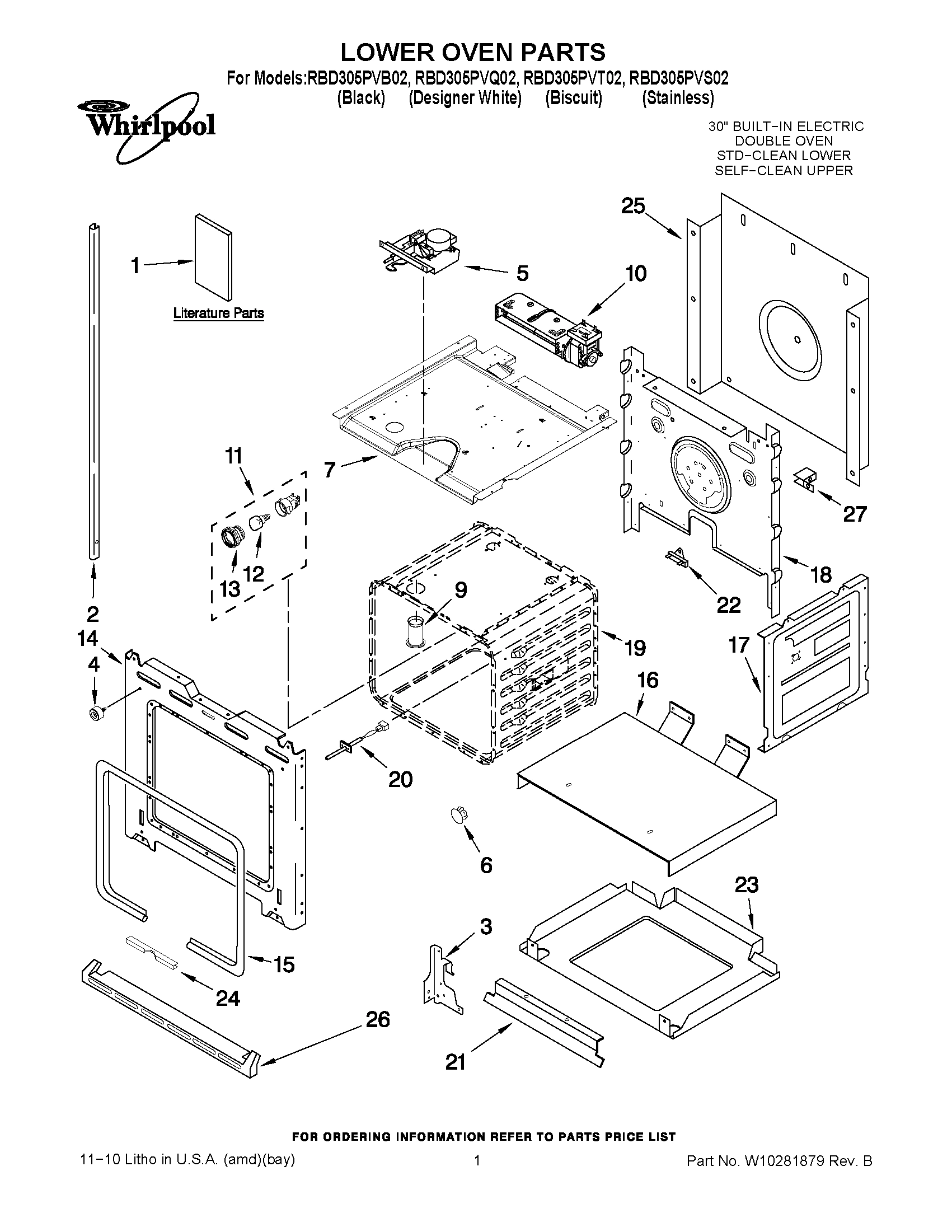 01 - LOWER OVEN PARTS
