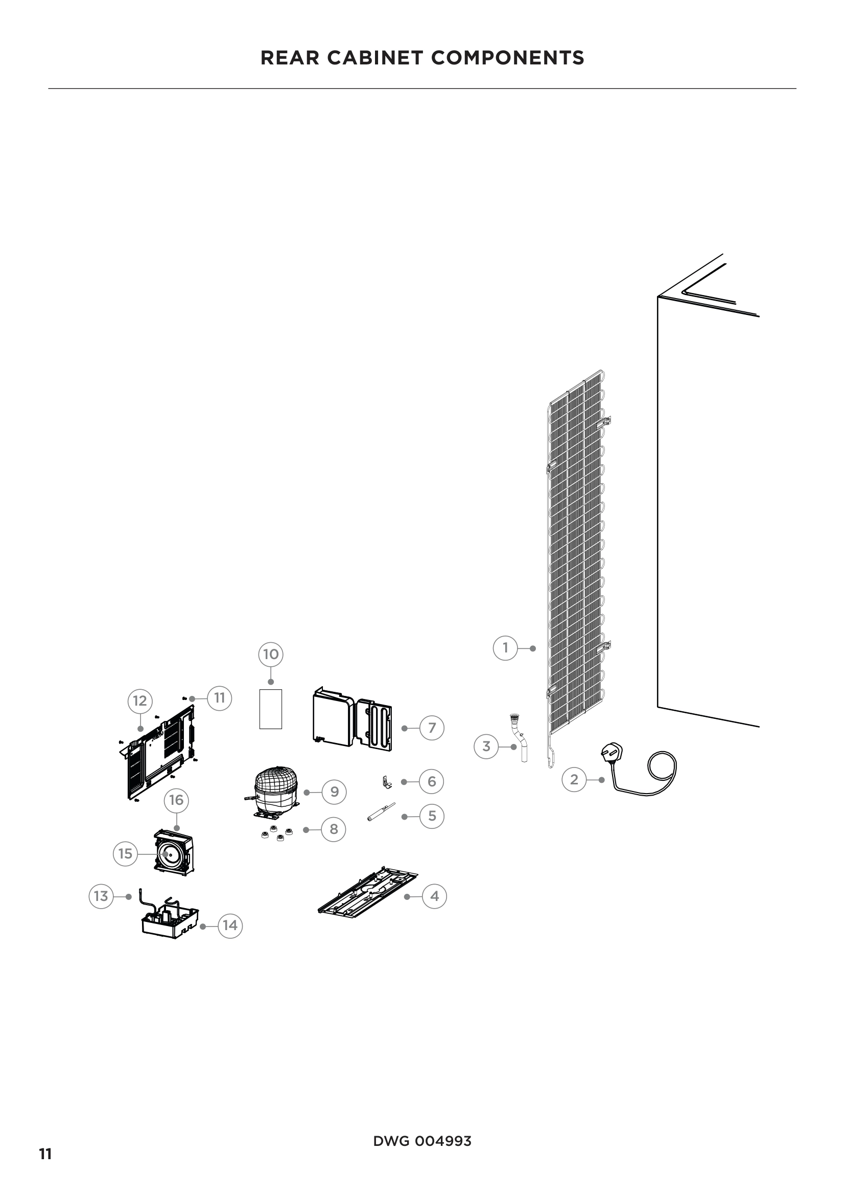 REAR CABINET COMPONENTS