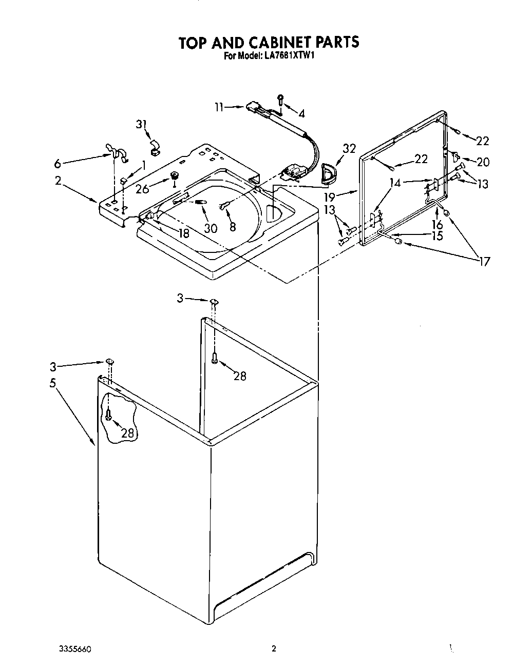 02 - TOP AND CABINET, LIT/OPTIONAL