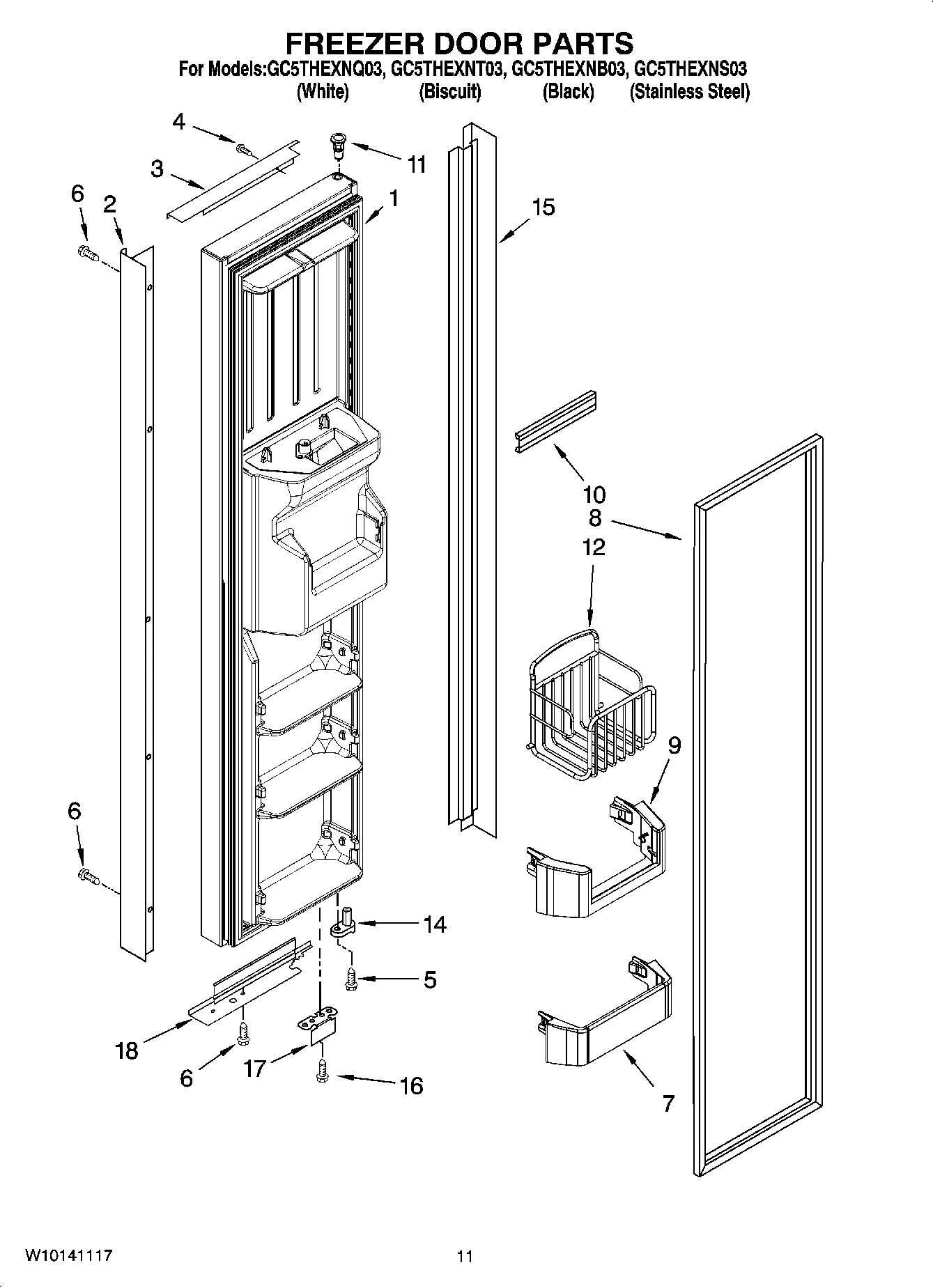 07 - FREEZER DOOR PARTS