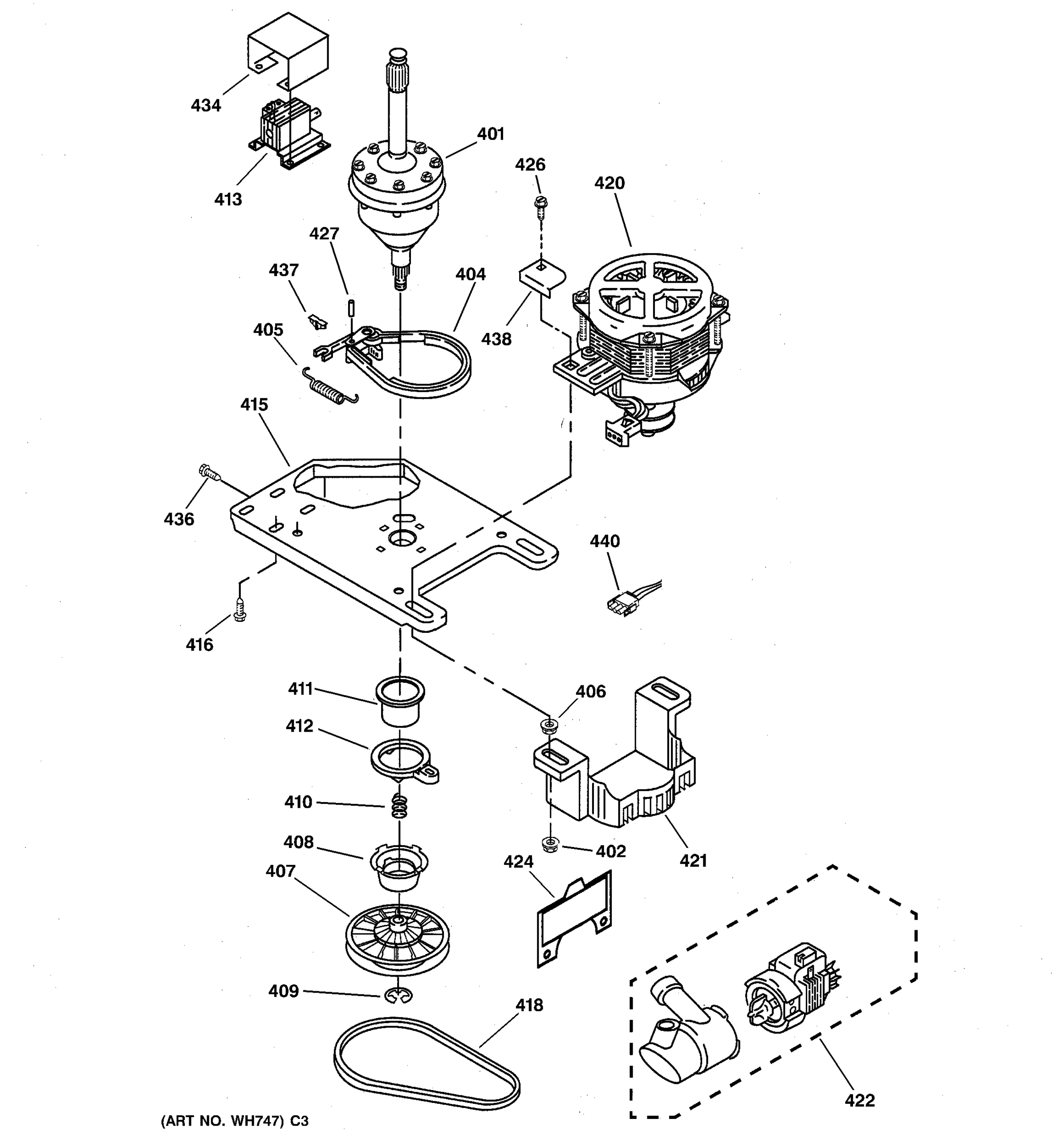 BRAKE, CLUTCH, GEARCASE, MOTOR & PUMP PARTS