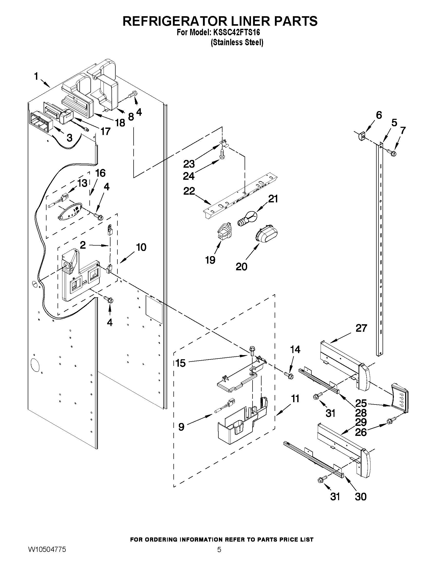 04 - REFRIGERATOR LINER PARTS