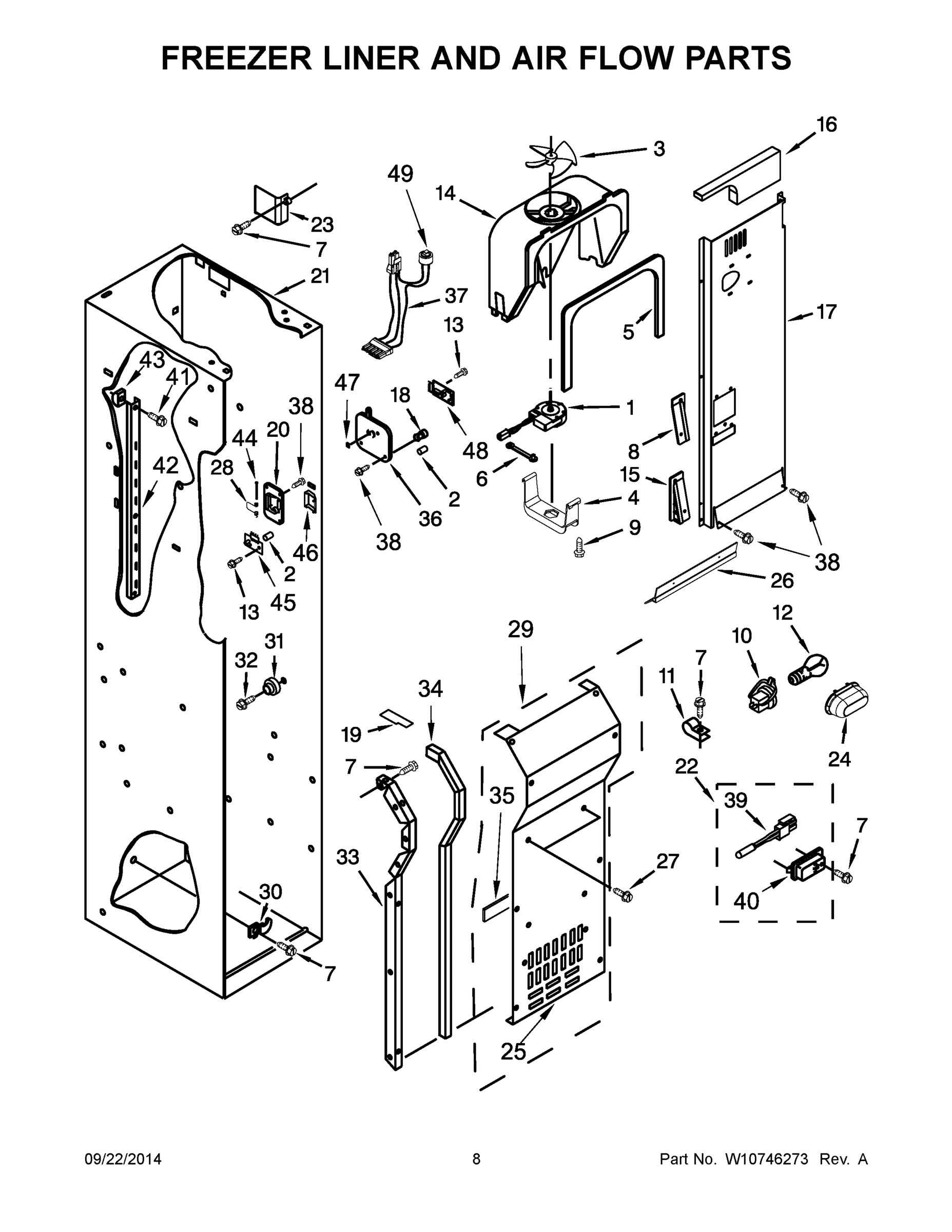 05 - FREEZER LINER AND AIR FLOW PARTS