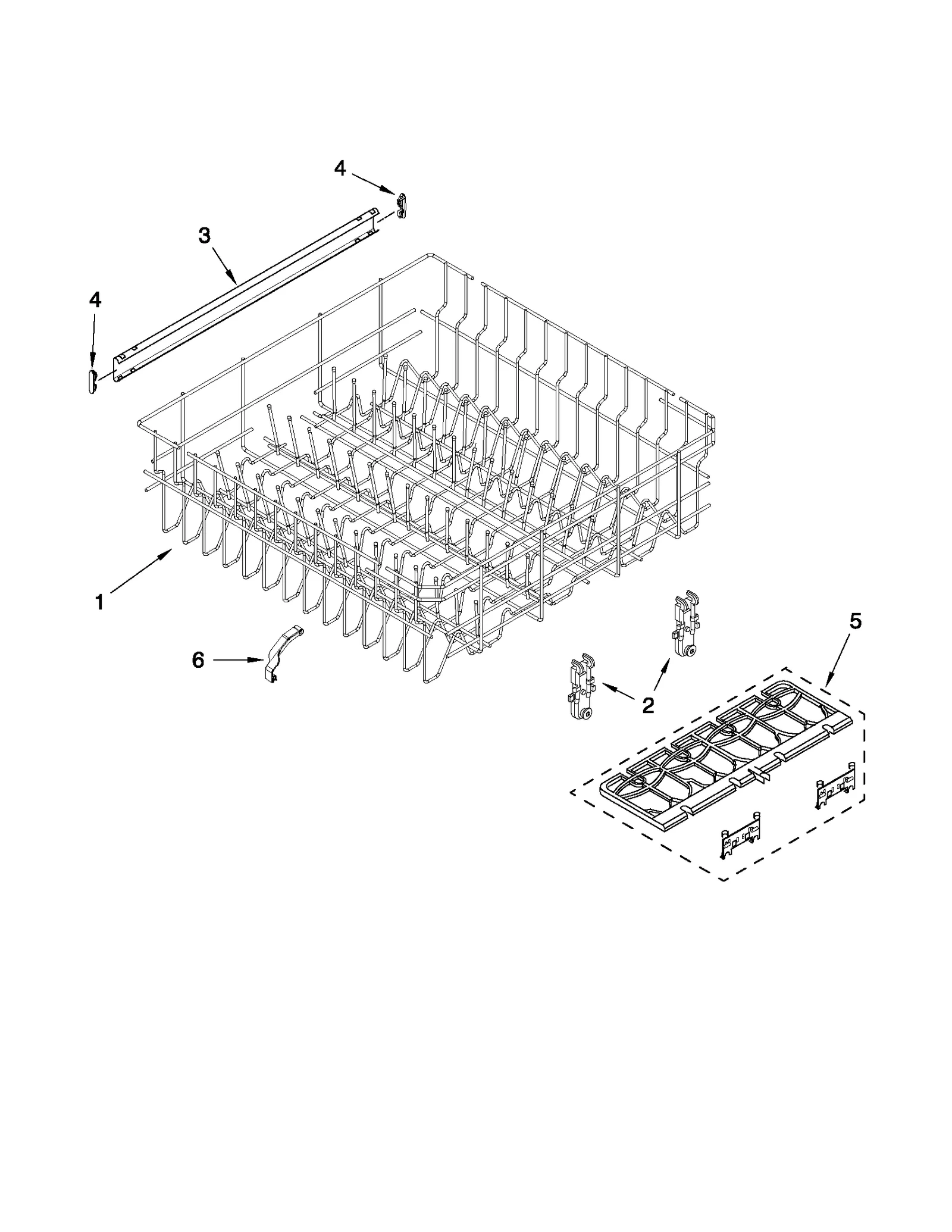 UPPER RACK AND TRACK PARTS