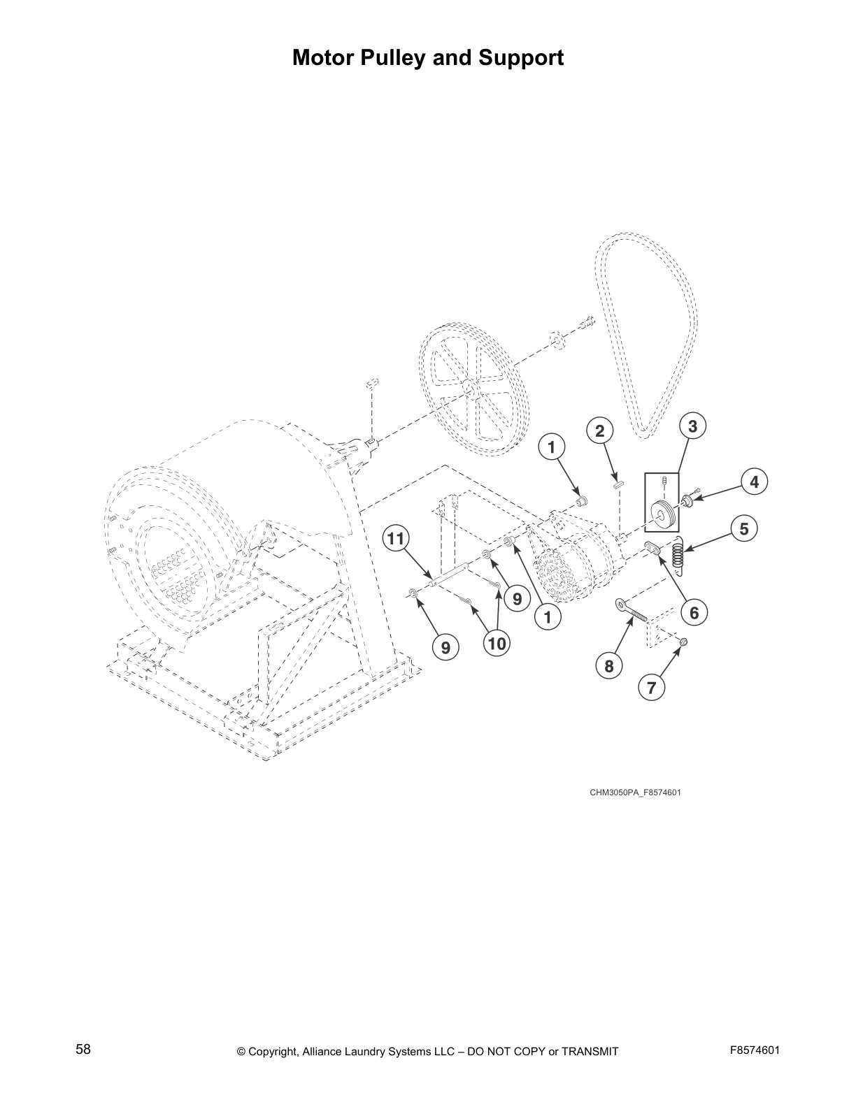 Motor Pulley and Support