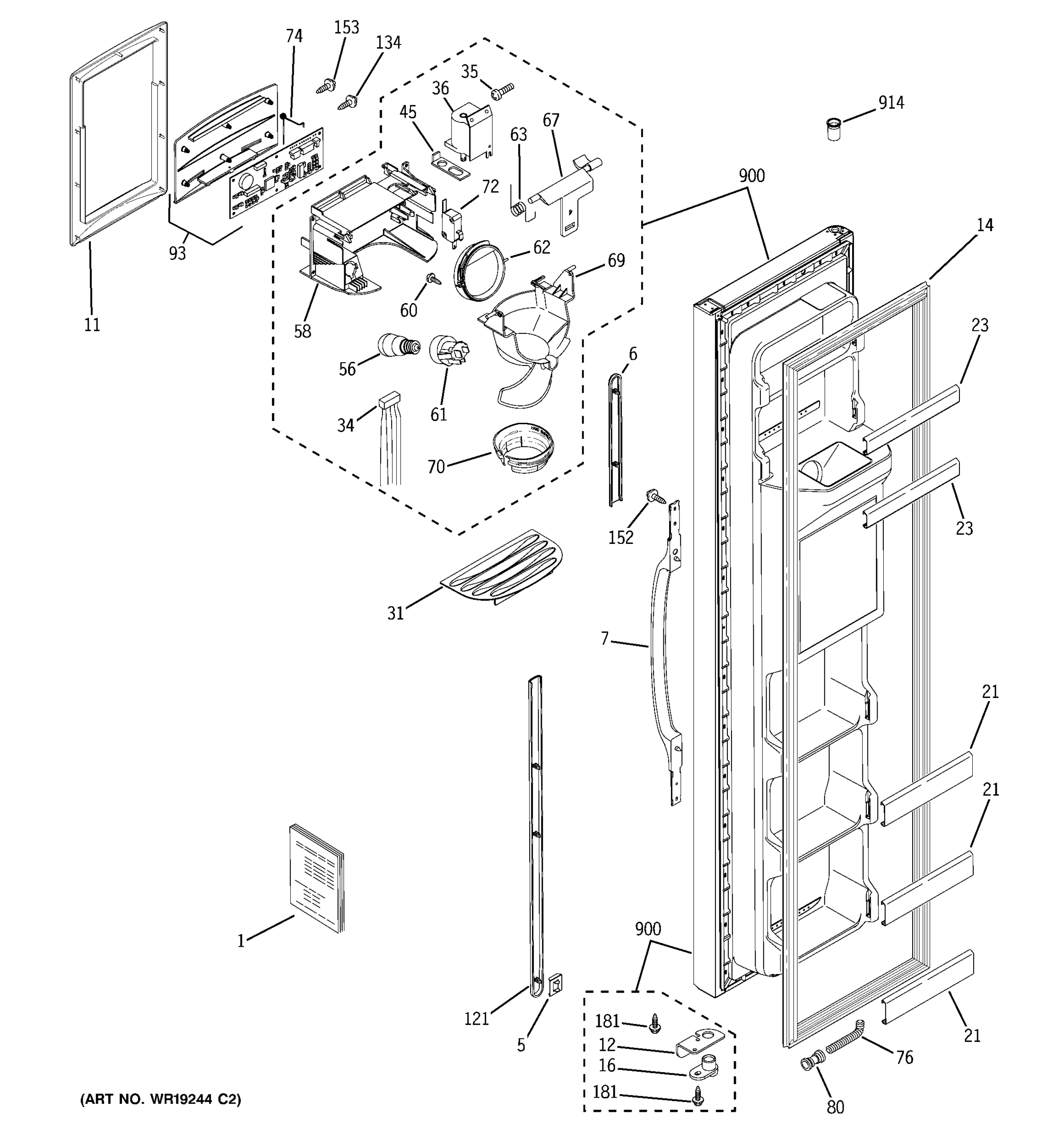 FREEZER DOOR