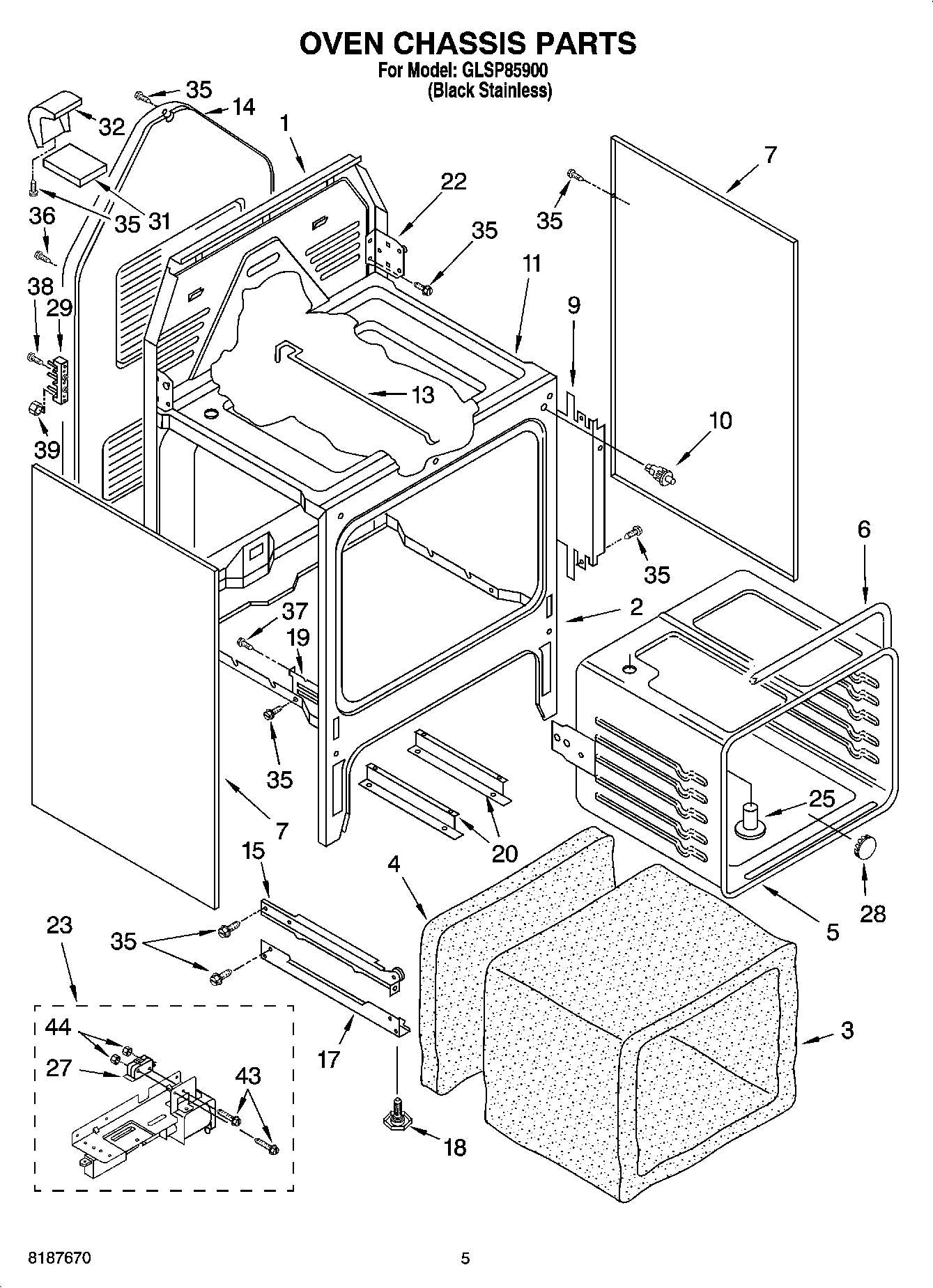 04 - OVEN CHASSIS PARTS
