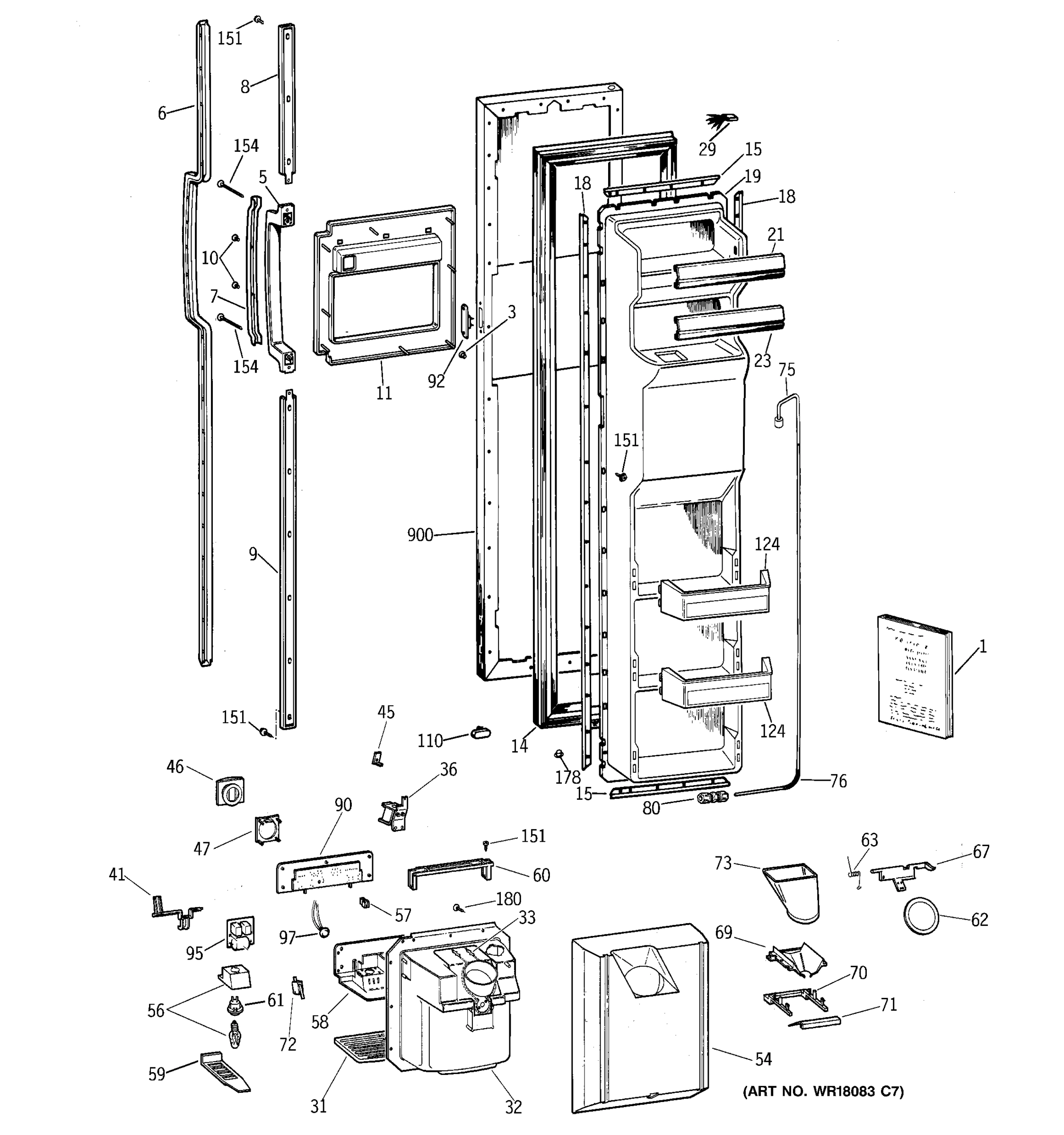 FREEZER DOOR