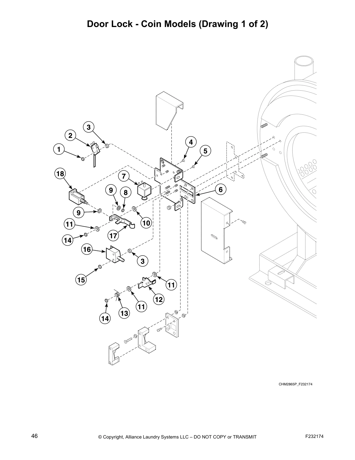 Door Lock - Coin Models (Drawing 1 of 2)