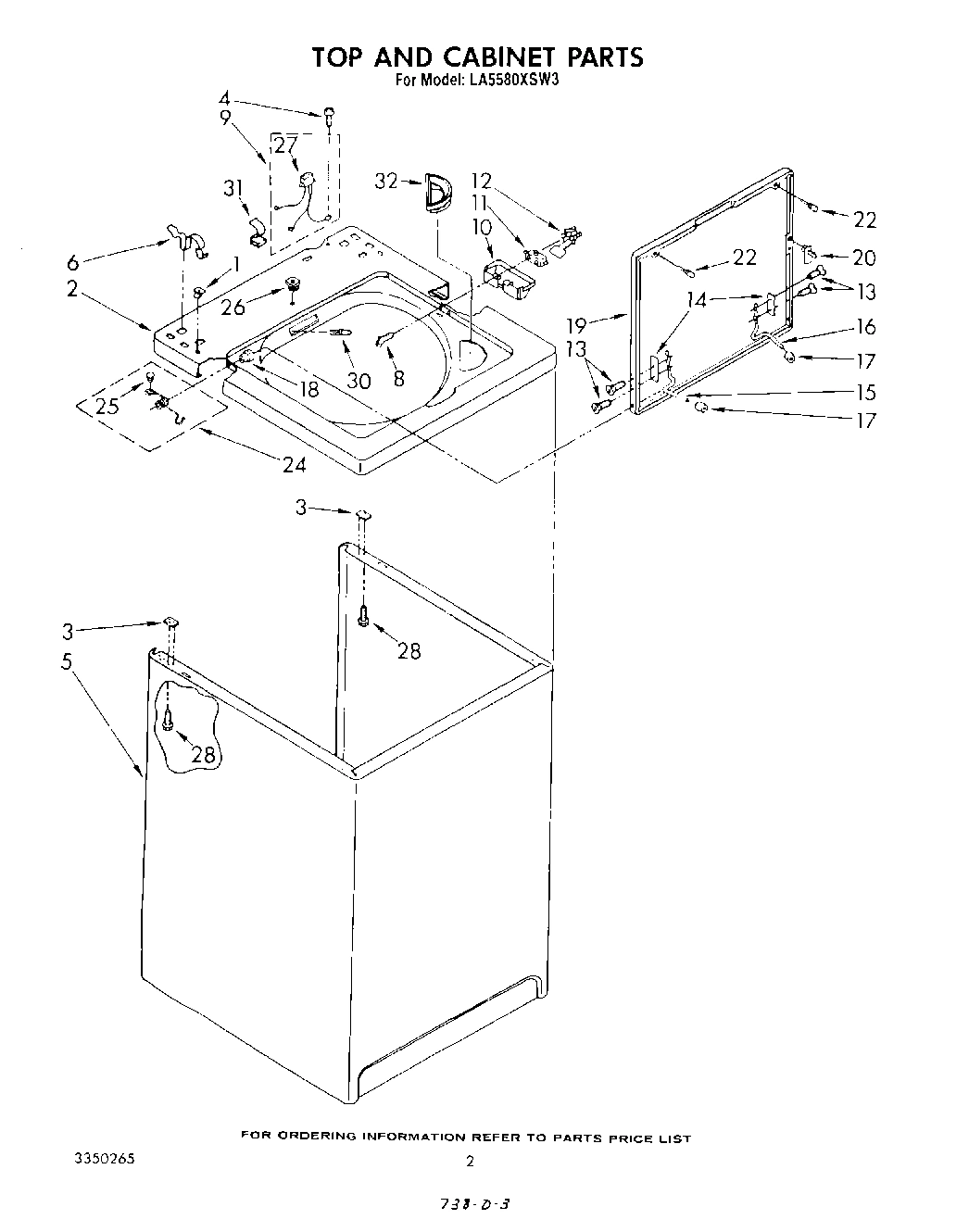 02 - TOP AND CABINET , LITERATURE AND OPTIONAL