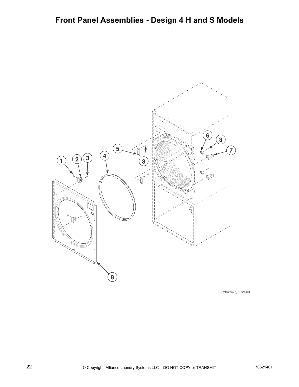 Front Panel Assemblies - Design 4 H and S Models