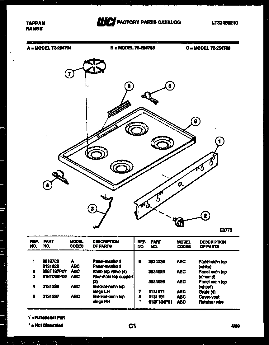 03 - COOKTOP PARTS