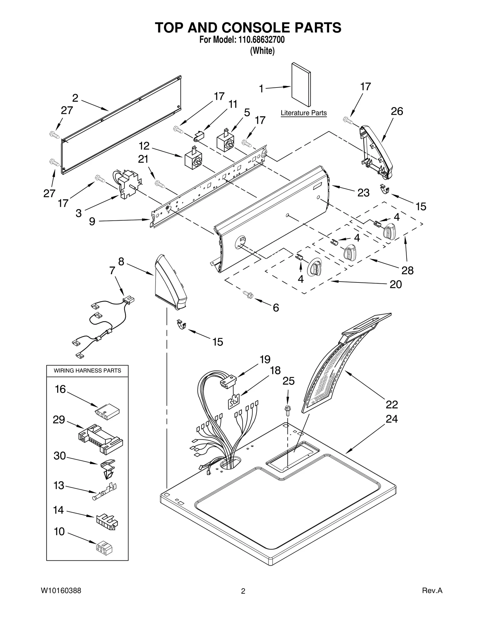 TOP AND CONSOLE PARTS