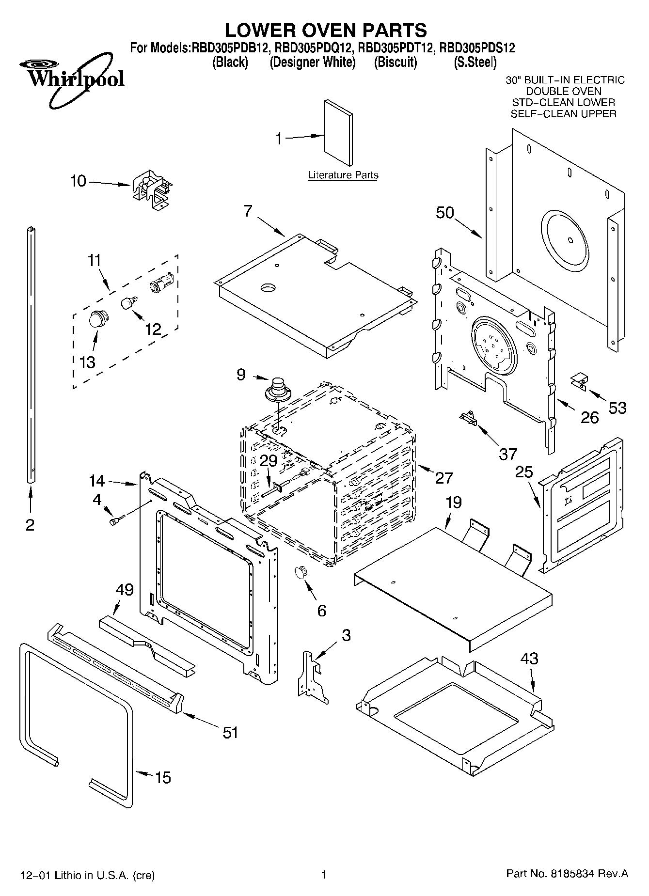 01 - LOWER OVEN, LITERATURE