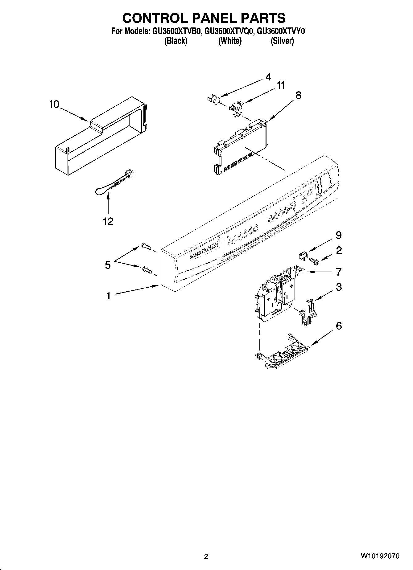 02 - CONTROL PANEL PARTS