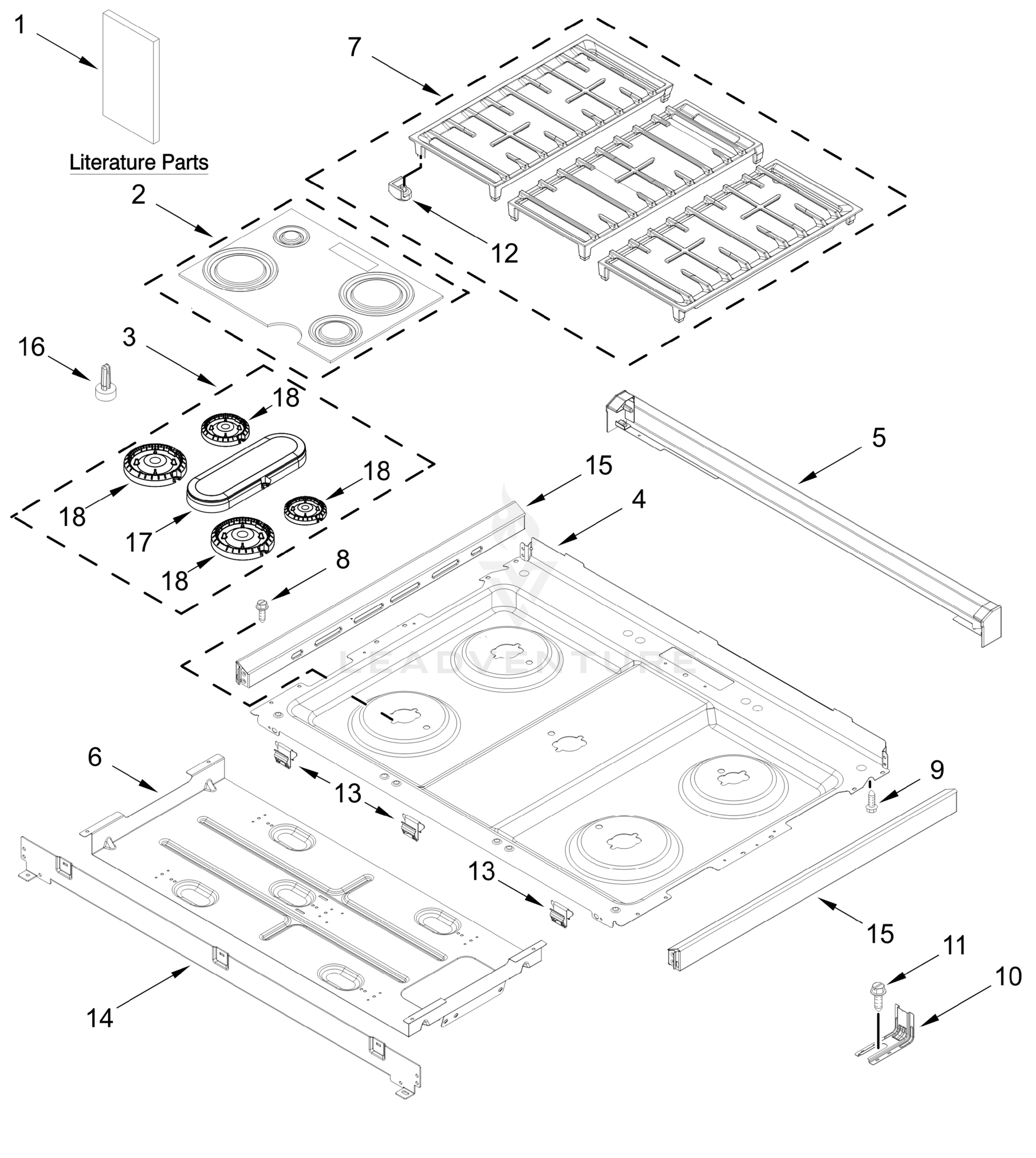 COOKTOP PARTS
