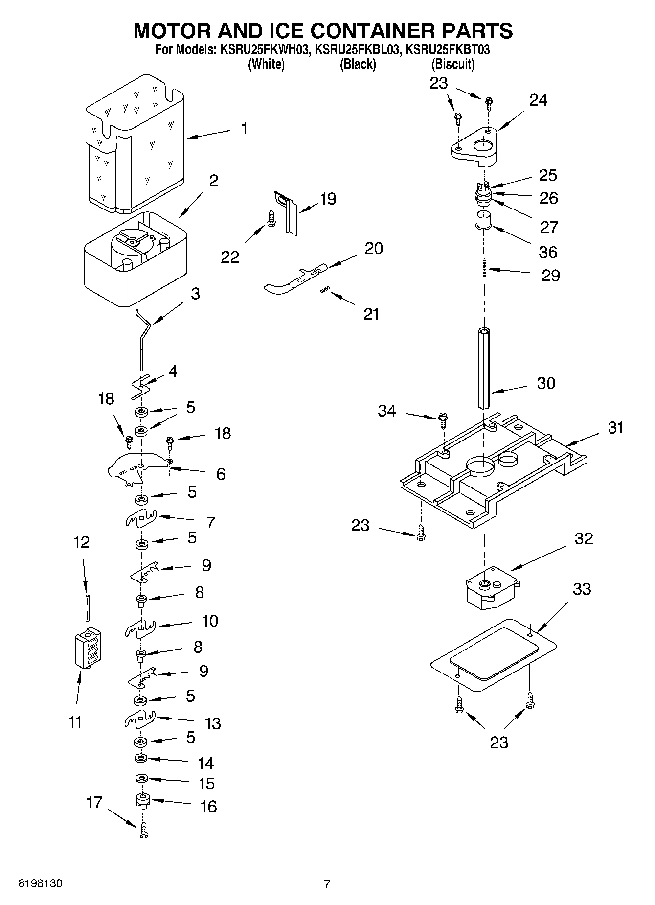 05 - MOTOR AND ICE CONTAINER
