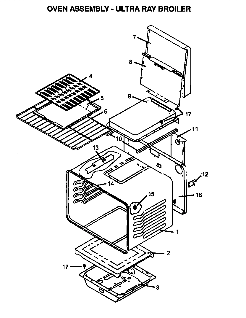 05 - OVEN ASSY - ULTRA RAY BROILER