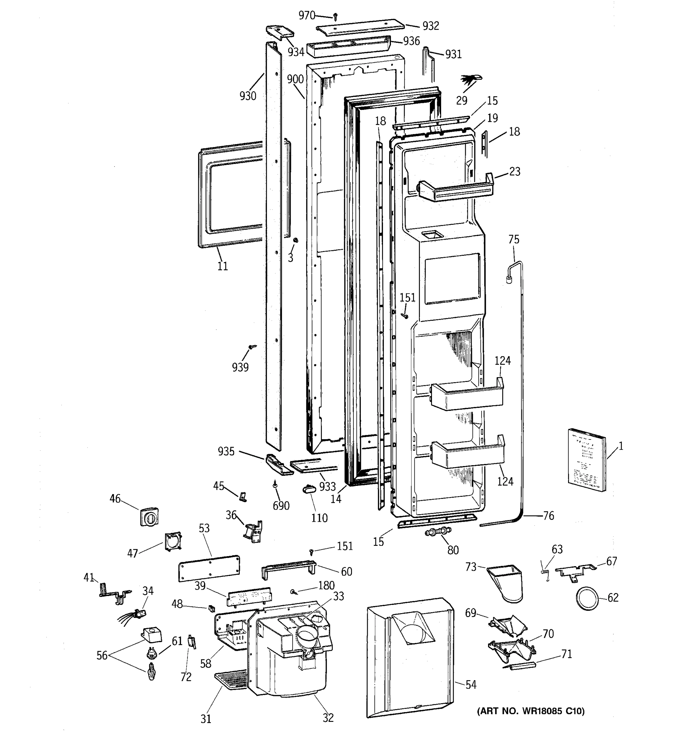 FREEZER DOOR