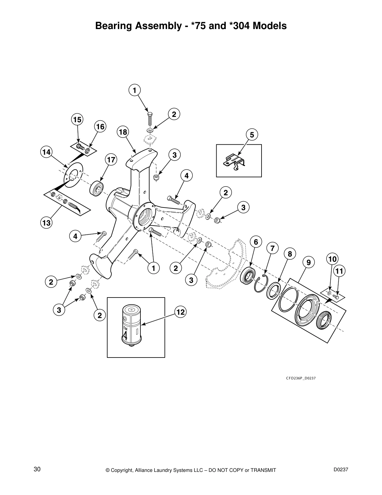 Bearing Assembly - *75 and *304 Models