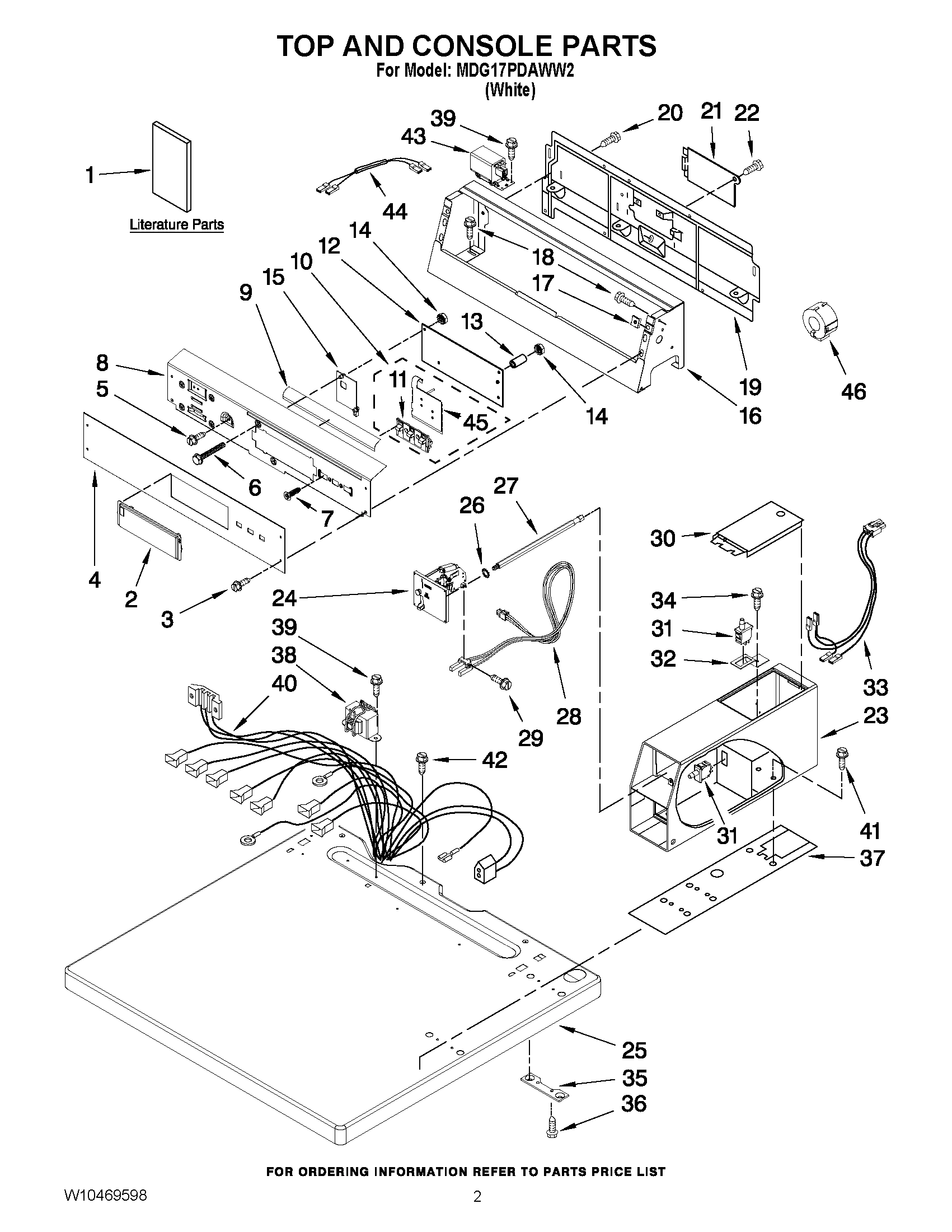 01 - TOP AND CONSOLE PARTS