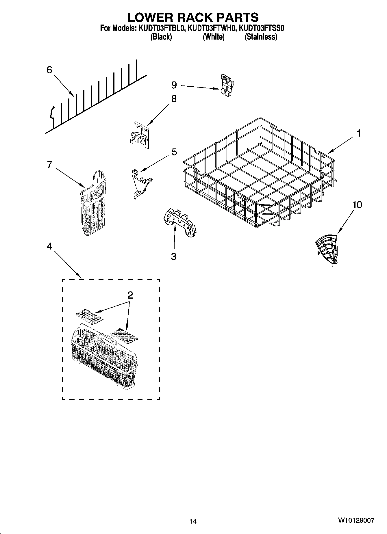 11 - LOWER RACK PARTS