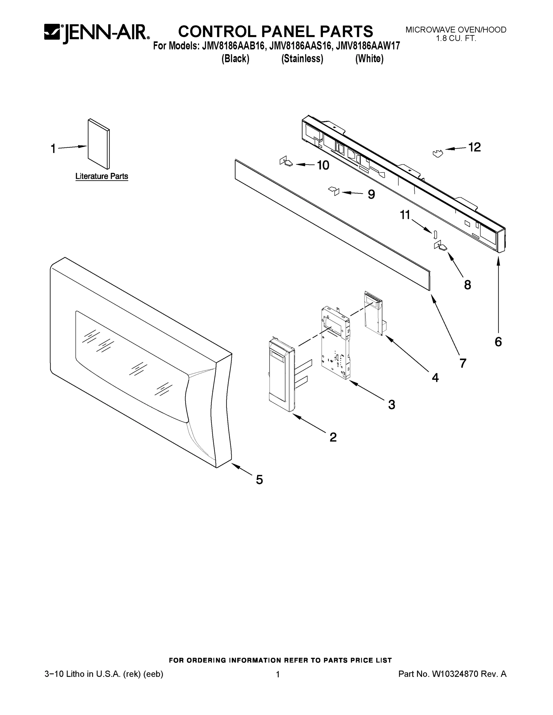 01 - CONTROL PANEL PARTS