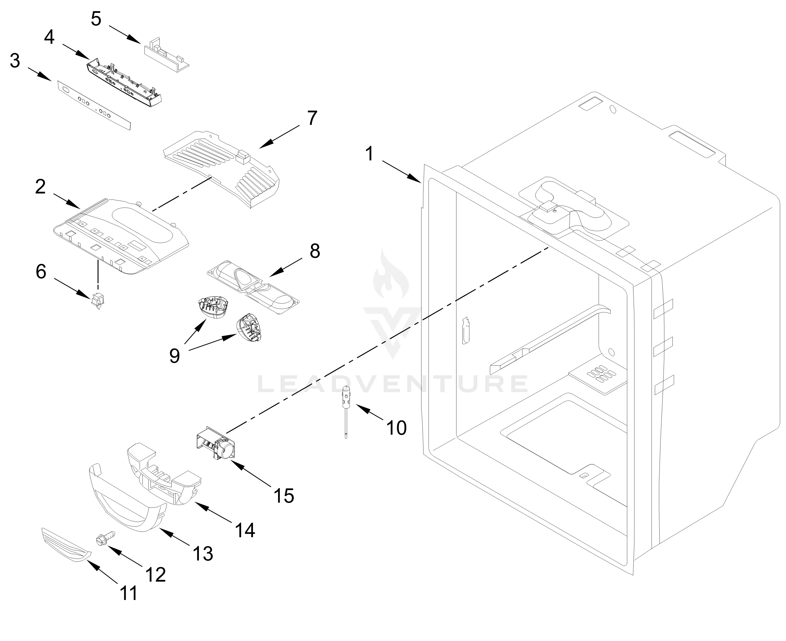REFRIGERATOR LINER PARTS