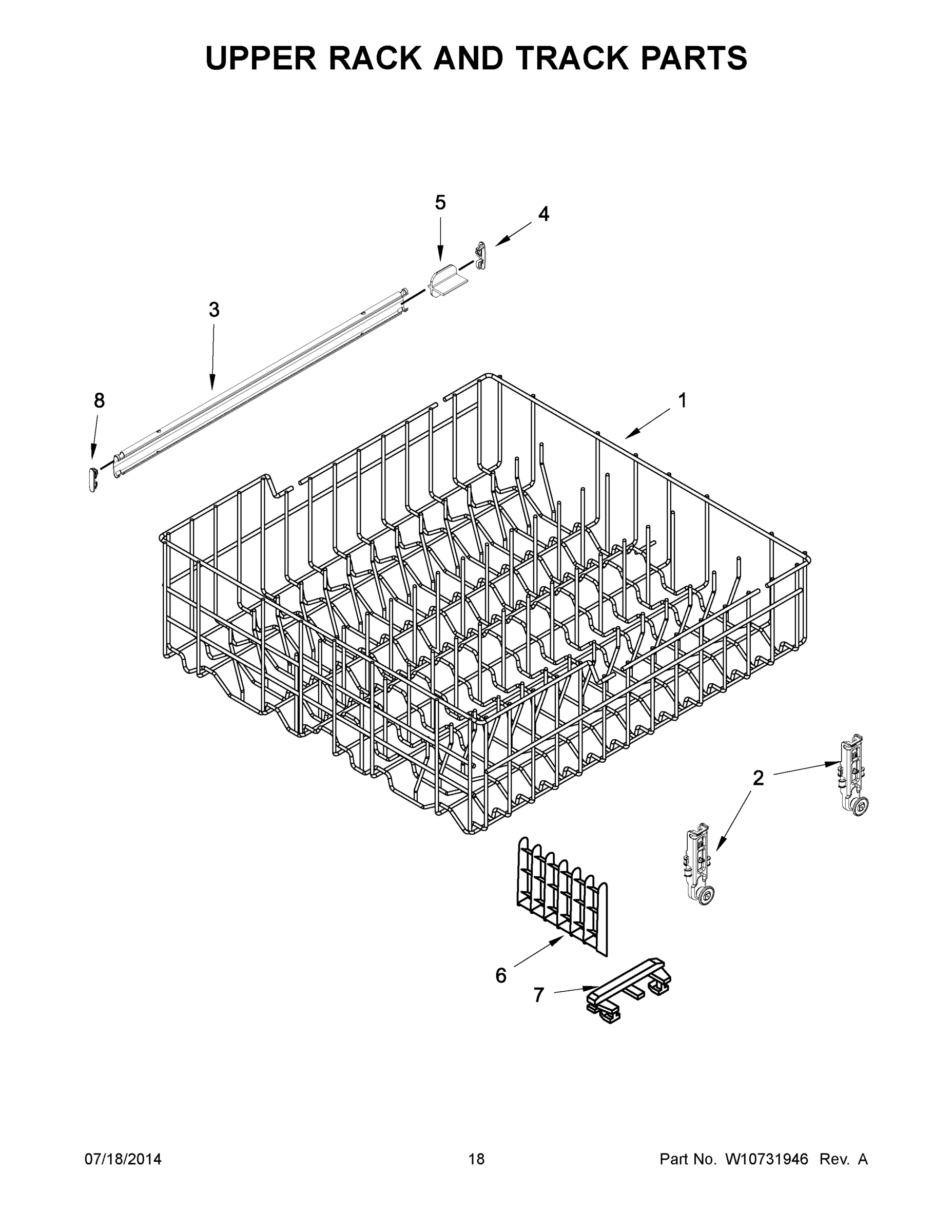 10 - UPPER RACK AND TRACK PARTS