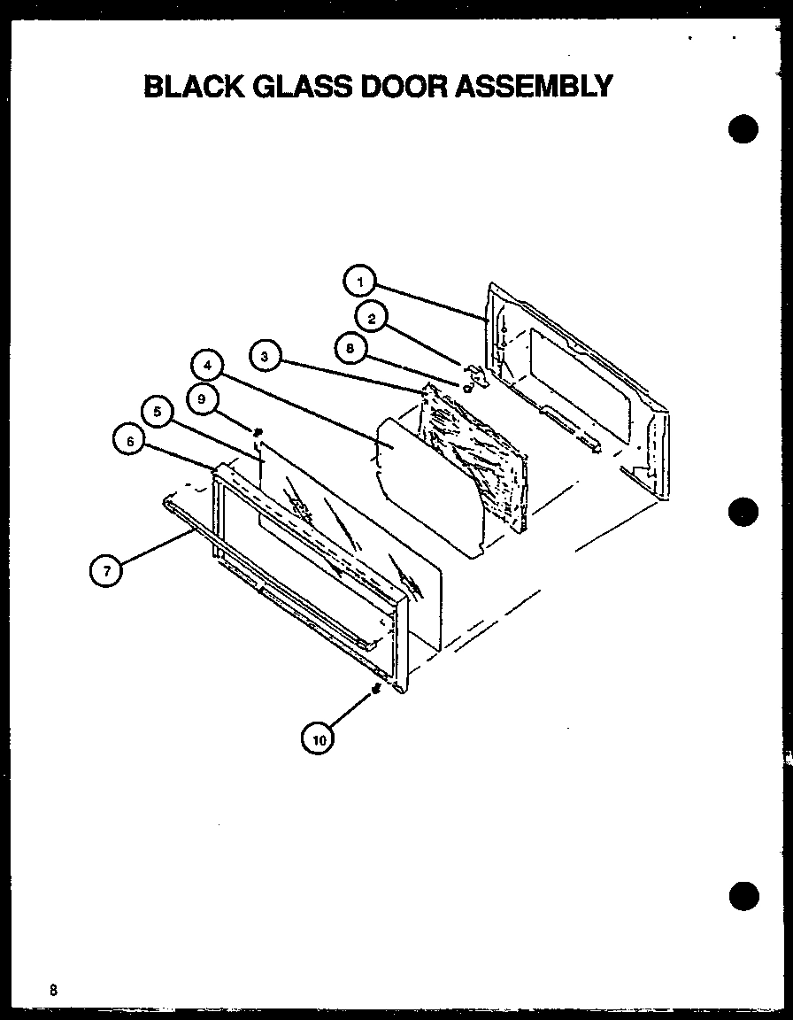01 - BLACK GLASS DOOR ASSY