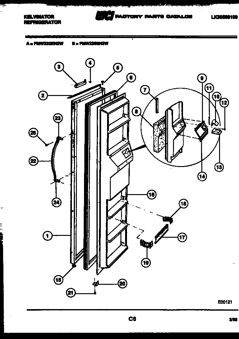 02 - FREEZER DOOR PARTS