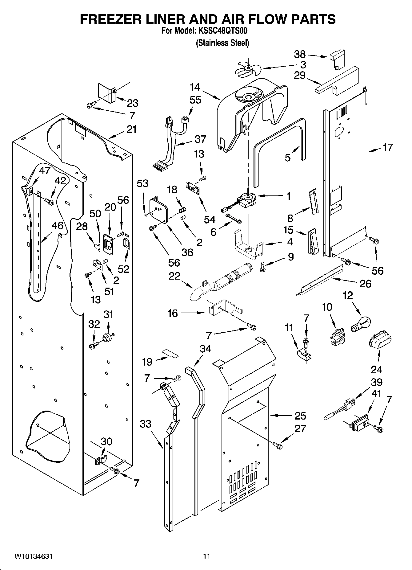 08 - FREEZER LINER AND AIR FLOW PARTS
