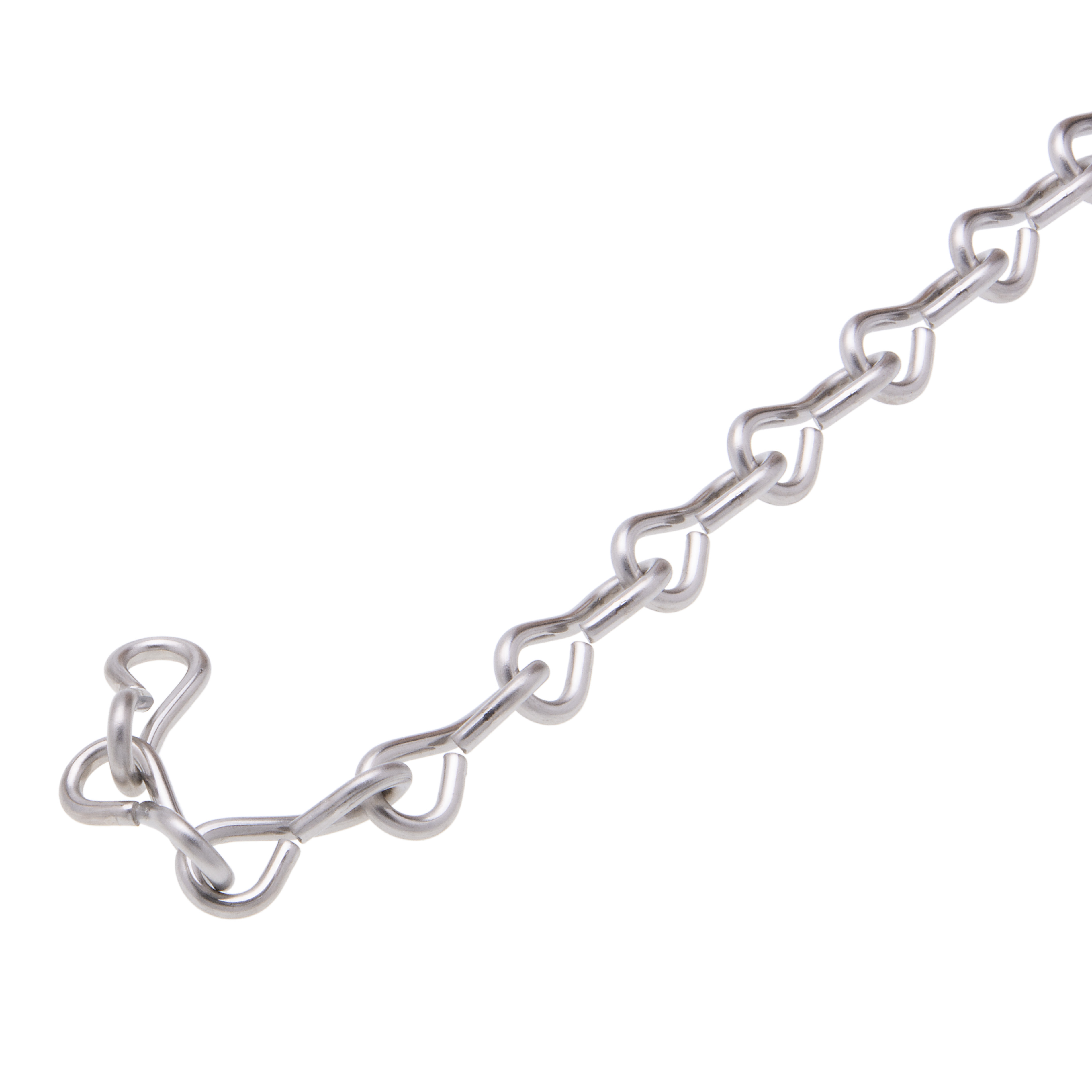 Jack Chain, 14, 1/4 in. size, 16 lb. working load limit, Steel, Galvanized finish, 100 ft. per box