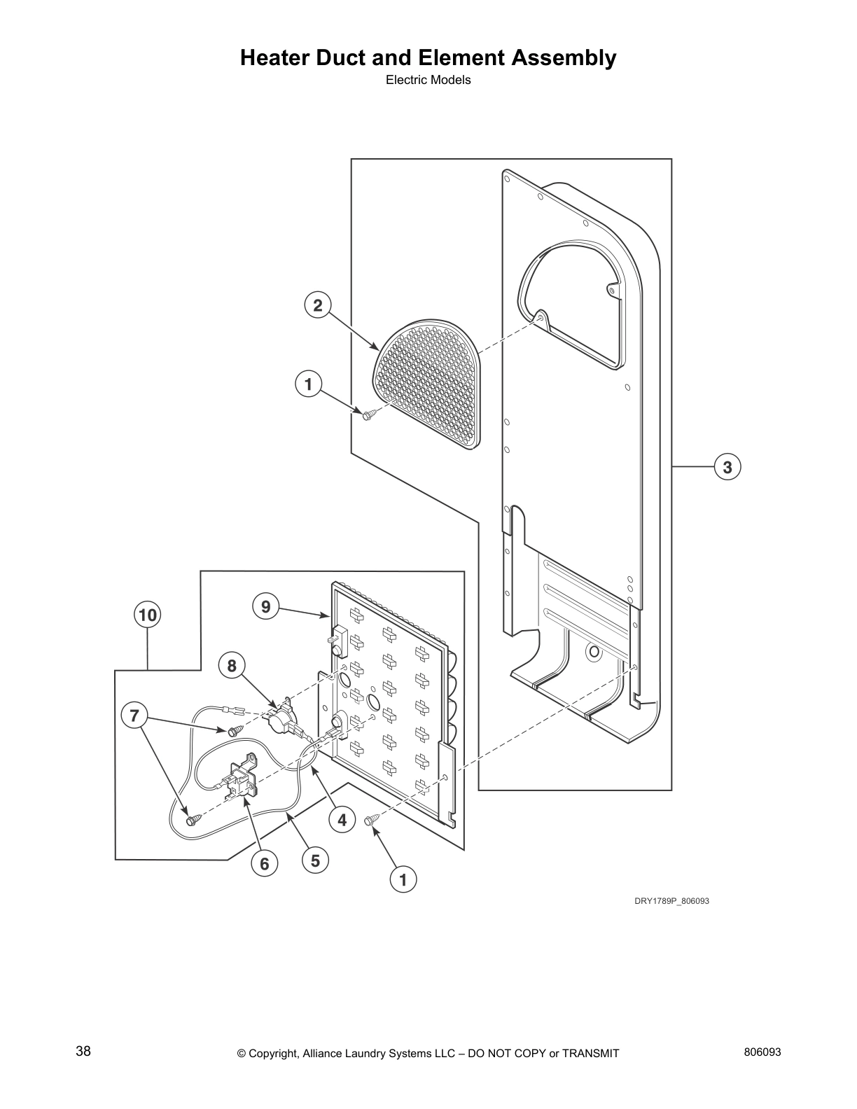 Heater Duct and Element Assembly