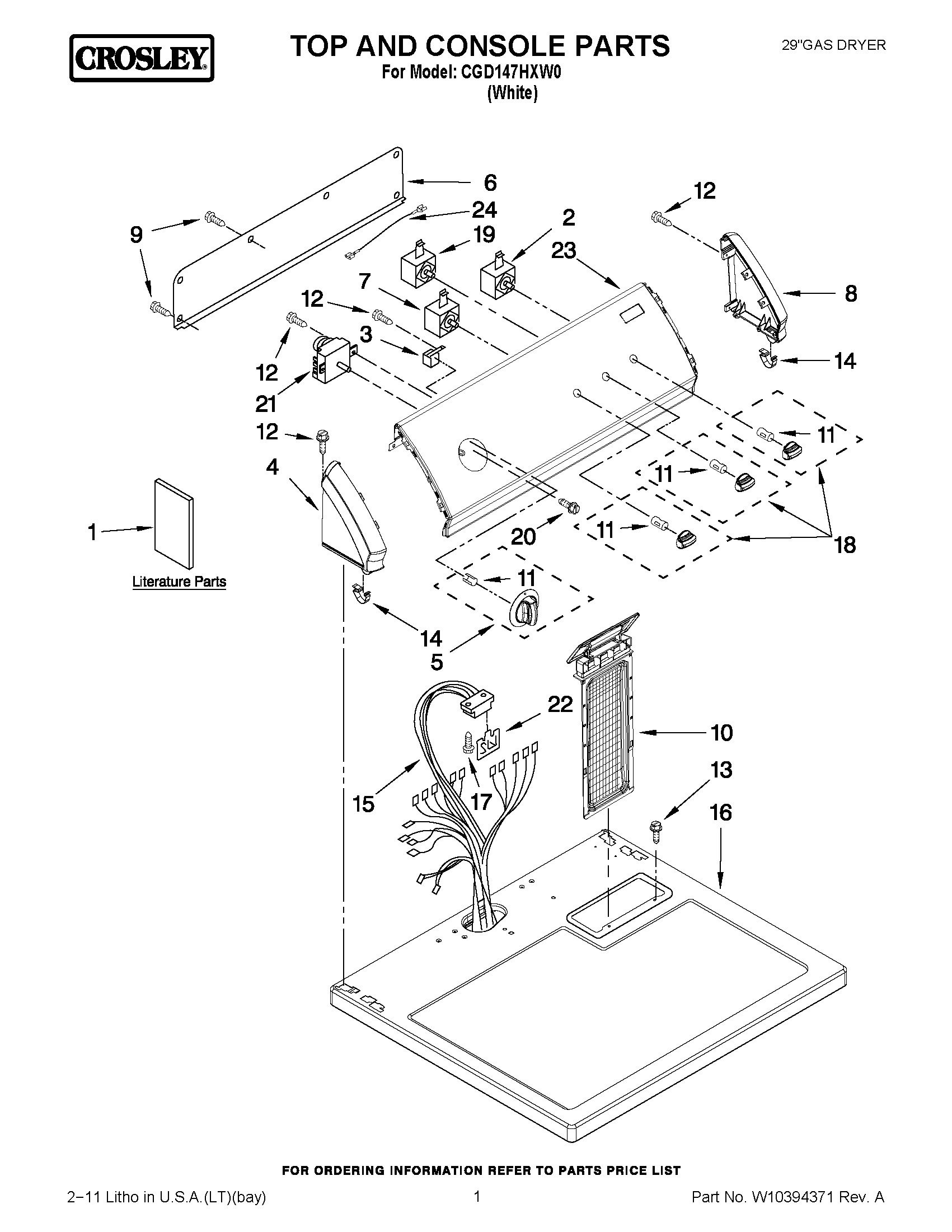 01 - TOP AND CONSOLE PARTS