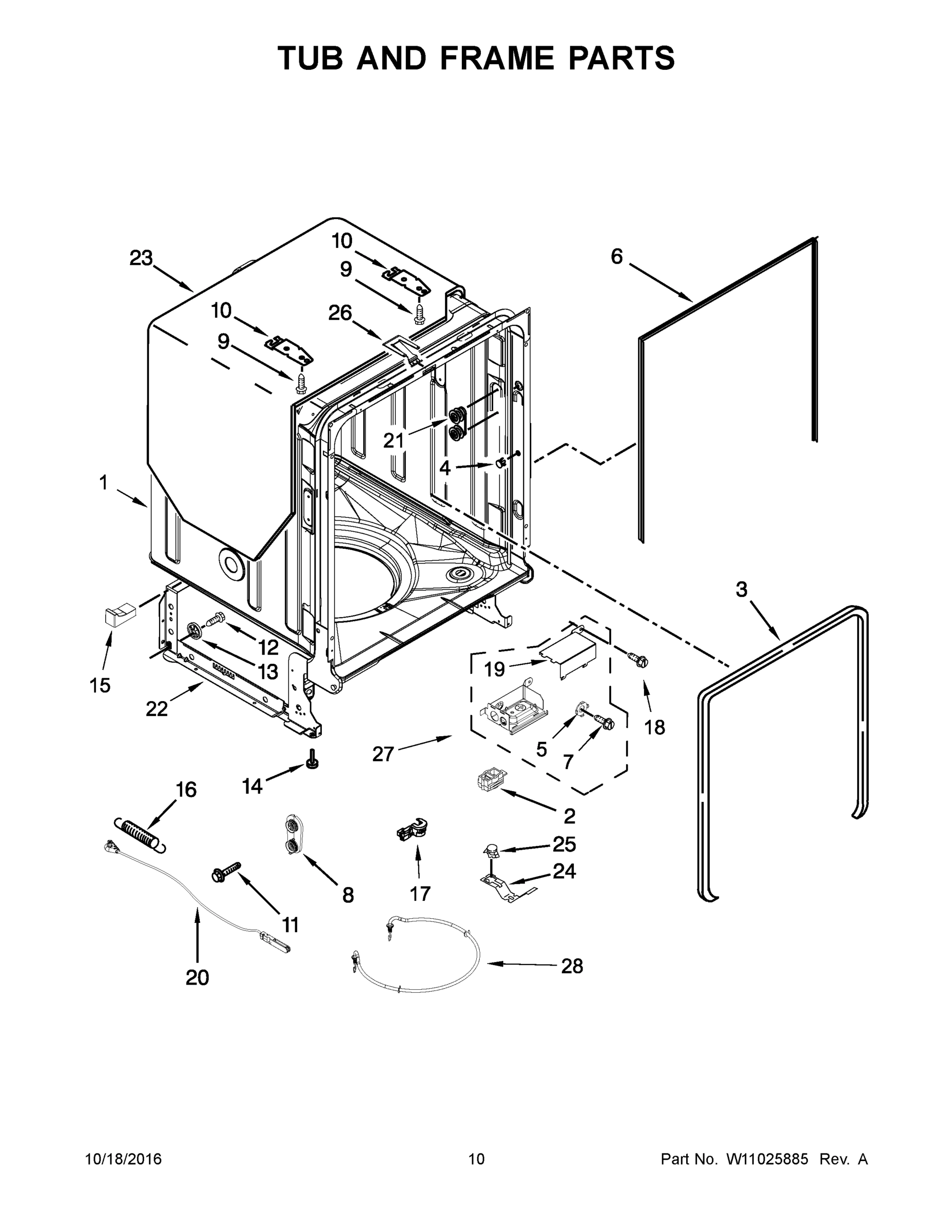 06 - TUB AND FRAME PARTS